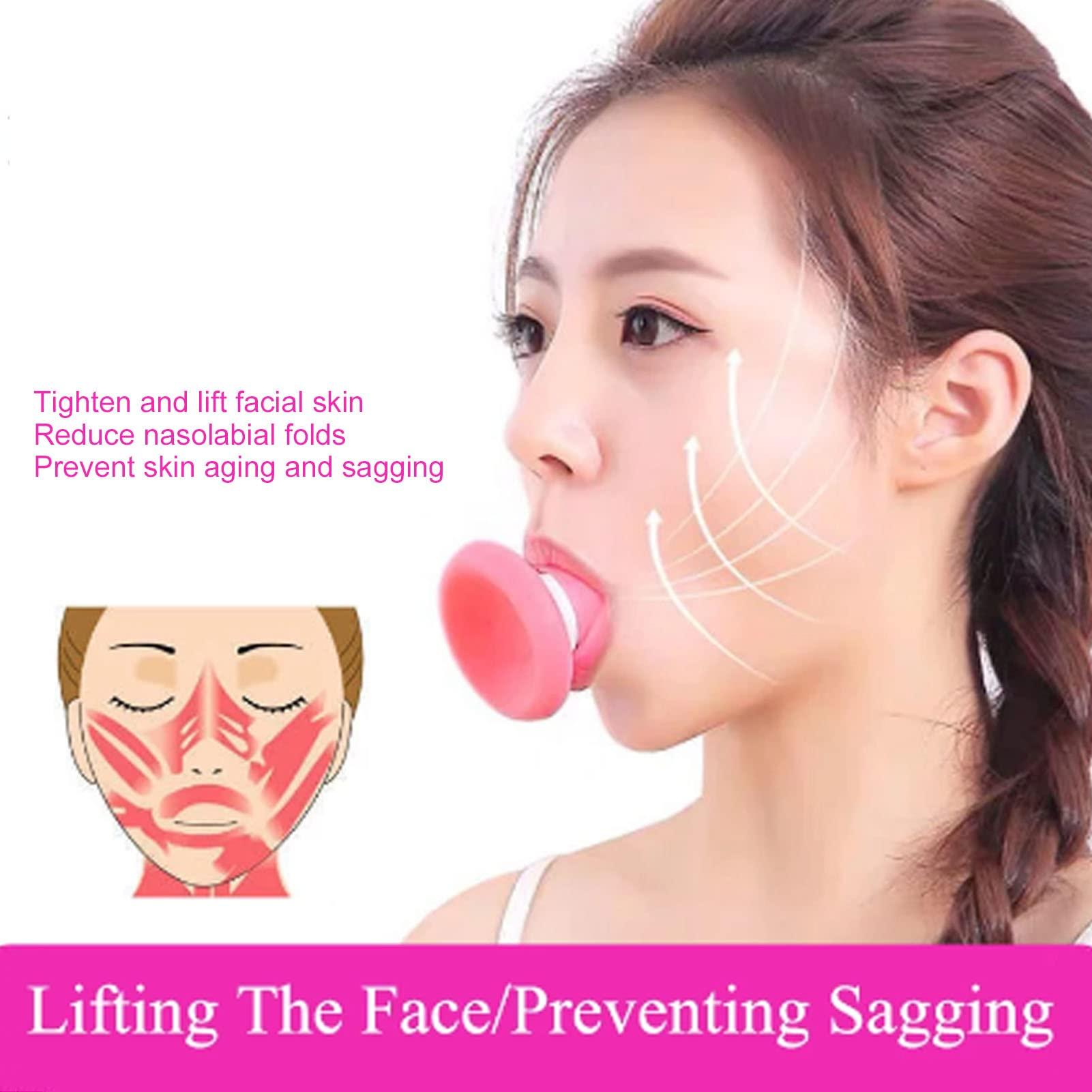 FILFEEL Face Exerciser, Facial Yoga for Skin Tighten Firm, Jaw Exerciser Trainer, Face Lifting, Tightening Nasolabial Folds, Double Chin Breathing Exercise Device, Removal Shaping Slimming Tool