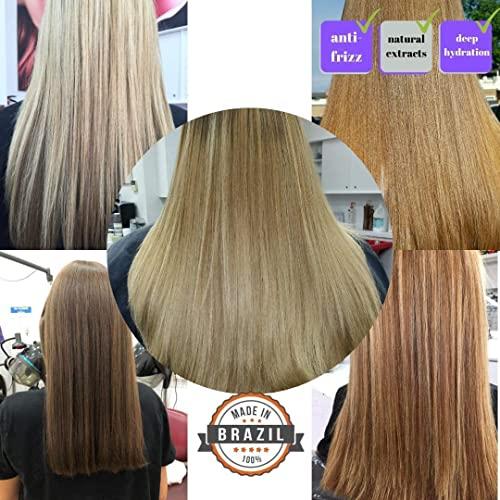 KERAZON KERAZON Brazilian Hair Botox Treatment For Blonde Hair + Sulfate Free and Sodium Free Shampoo & Conditioner KIT