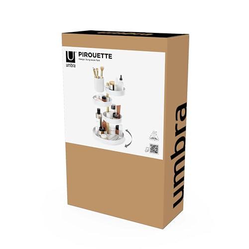 Umbra Umbra Pirouette Cosmetic Organizer, White/Brass