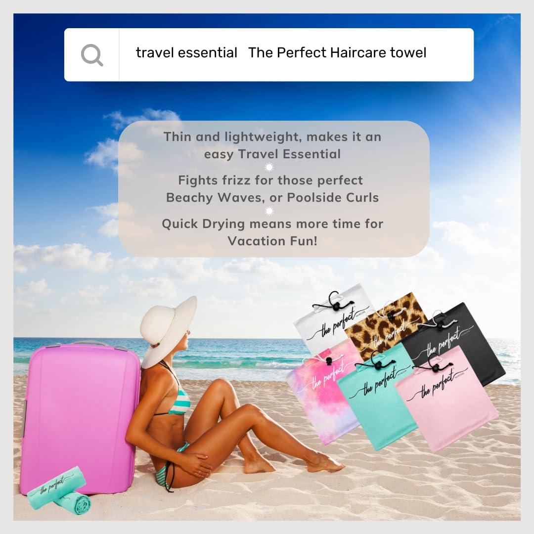 THE PERFECT HAIRCARE THE PERFECT HAIRCARE Curly Hair Girls Microfiber Plopping Towel Set - Anti-frizz Silky Smooth Hair Drying Wrap for Women - Super Absorbent Large Hair Towel + 2 Scrunching Towels to Micro Plop