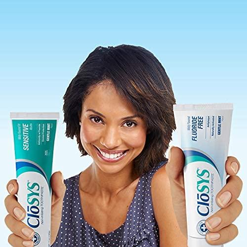CloSYS CloSYS Fluoride Toothpaste, 3.4 Ounce, Travel Size, Gentle Mint, TSA Compliant, Whitening, Enamel Protection, Sulfate Free