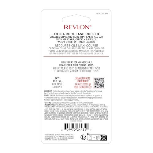 REVLON Revlon Extra Curl Lash Curler, Gives an All Day Dramatic Curl, with Finger Grips for a Non Slip Grip, Easy to Use, 1 Count (Pack of 2)