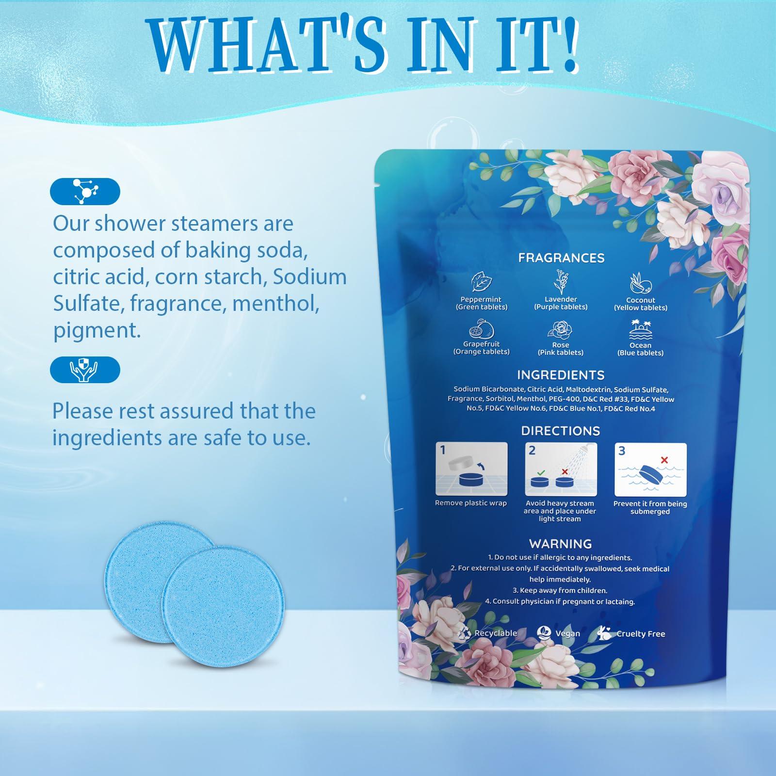 Fizzgarden Fizzgarden 18-Pack Shower Steamers Aromatherapy, Shower Bath Bombs with Individually Wrapped, Variety Shower Tablets, Valentines Day Gifts for Her and Him, Birthday Presents for Women