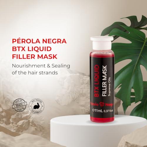 PROLA NEGRA GOLD THERAPY HAIR PROFESSIONAL Prola Negra Btx Liquid Filler Mask, Fast Restoration, Nourishment and Sealing of the Hair Strands, Box with 4 Ampoules of 11ml Each