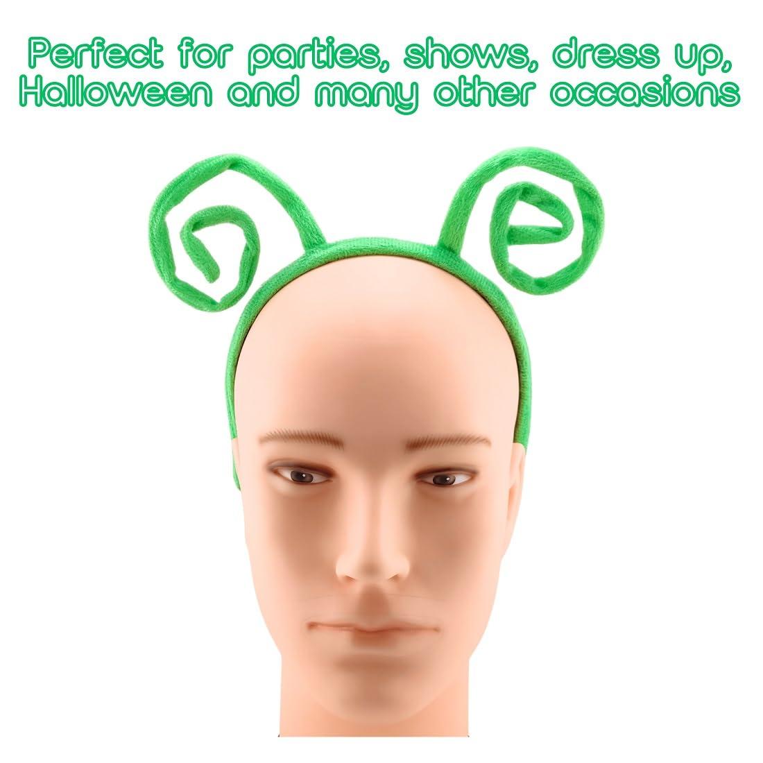 DaliDali Bug Headband Green, Insect Antennae Antenna, Ant Headband, Alien Headband, Bee Headband, Butterfly Headband, Bug Costume for Halloween Festival Cosplay Party Makeup Face Washing, Not for Kis!