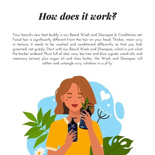 Artnaturals Artnaturals Beard Shampoo and Conditioner Set - Softens, Strengthens and Smooths Mustache and Beard Hair - All Skin and Hair Types