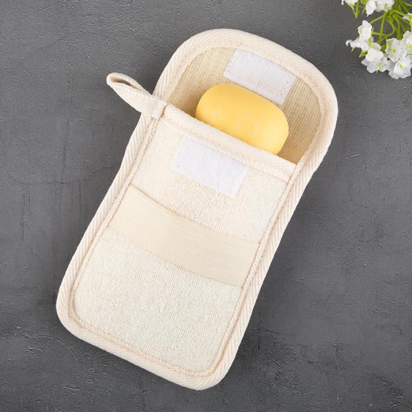 Healvian Healvian 2pcs Bar Soap Bag,Cotton Linen Exfoliating Soap Pouch,Soap Saver for Bar Soap,Soap Scrubber Pouch,Soap Bar Bag for Bath Shower,Soap Exfoliating Bag,Reusable Soap Mesh,Soap Saver Pocket