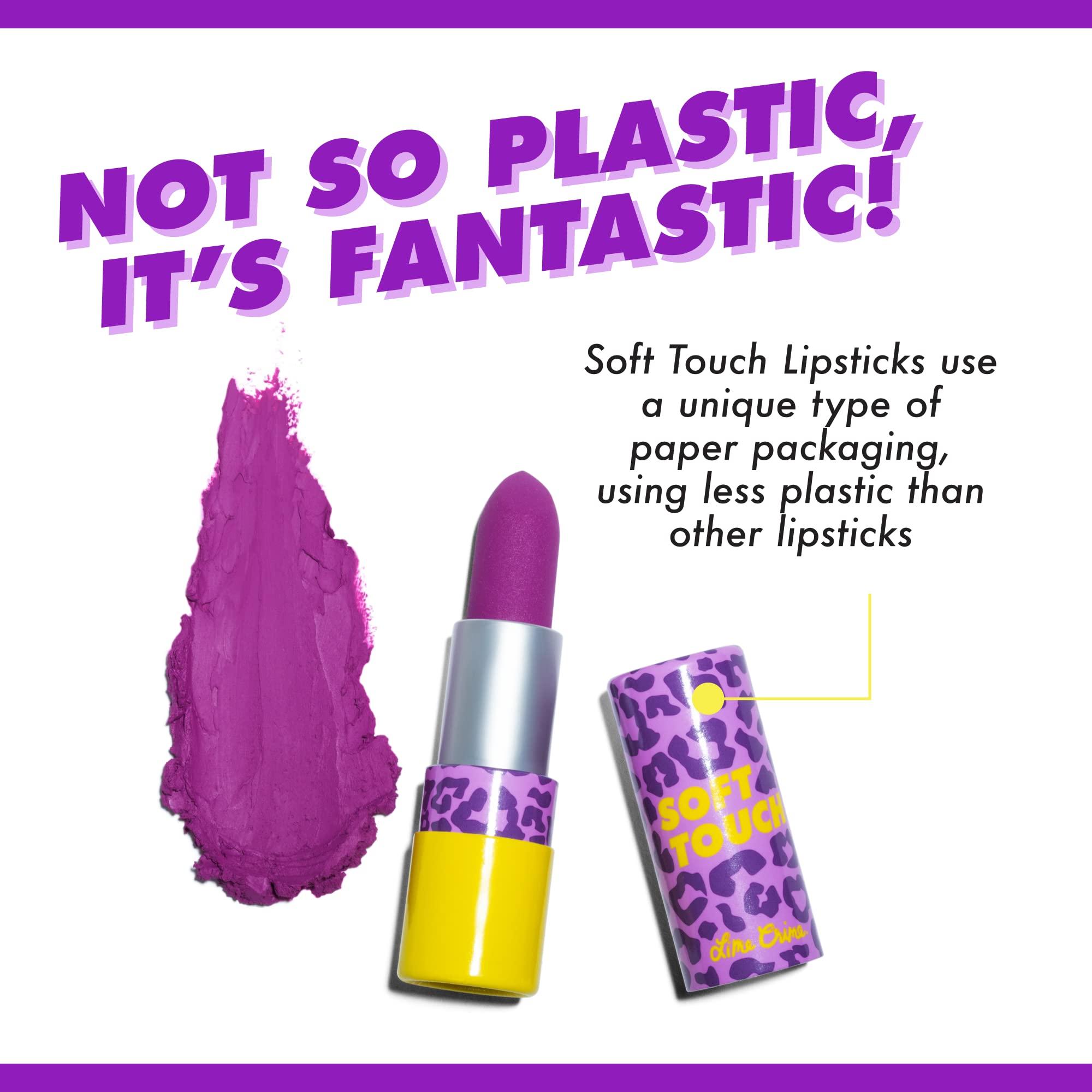 Lime Crime Lime Crime Soft Touch Comfort Matte Lipstick, Disco Down (Bright Magenta) - Flirty Retro Shades - Full-Coverage Long Lasting, Lip Lining & Soft Formula for All-Day Wear - Talc-Free & Paraben-Free