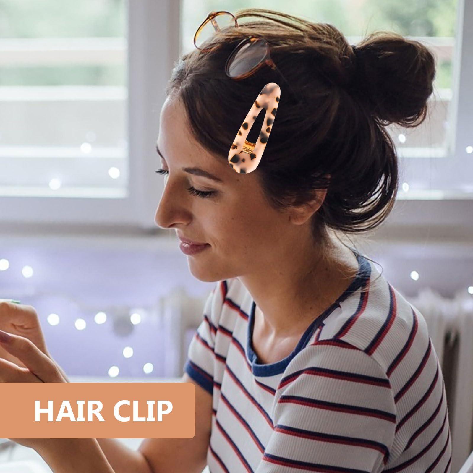 FRCOLOR 3pcs Hair Clip Womens Hair Accessories Flat Hair Barrettes Acrylic Hair Accessories Hair Snap Pins New Year Hair Pin Resin Hair Barrettes Bobby Pins Girl Side Clip Seamless