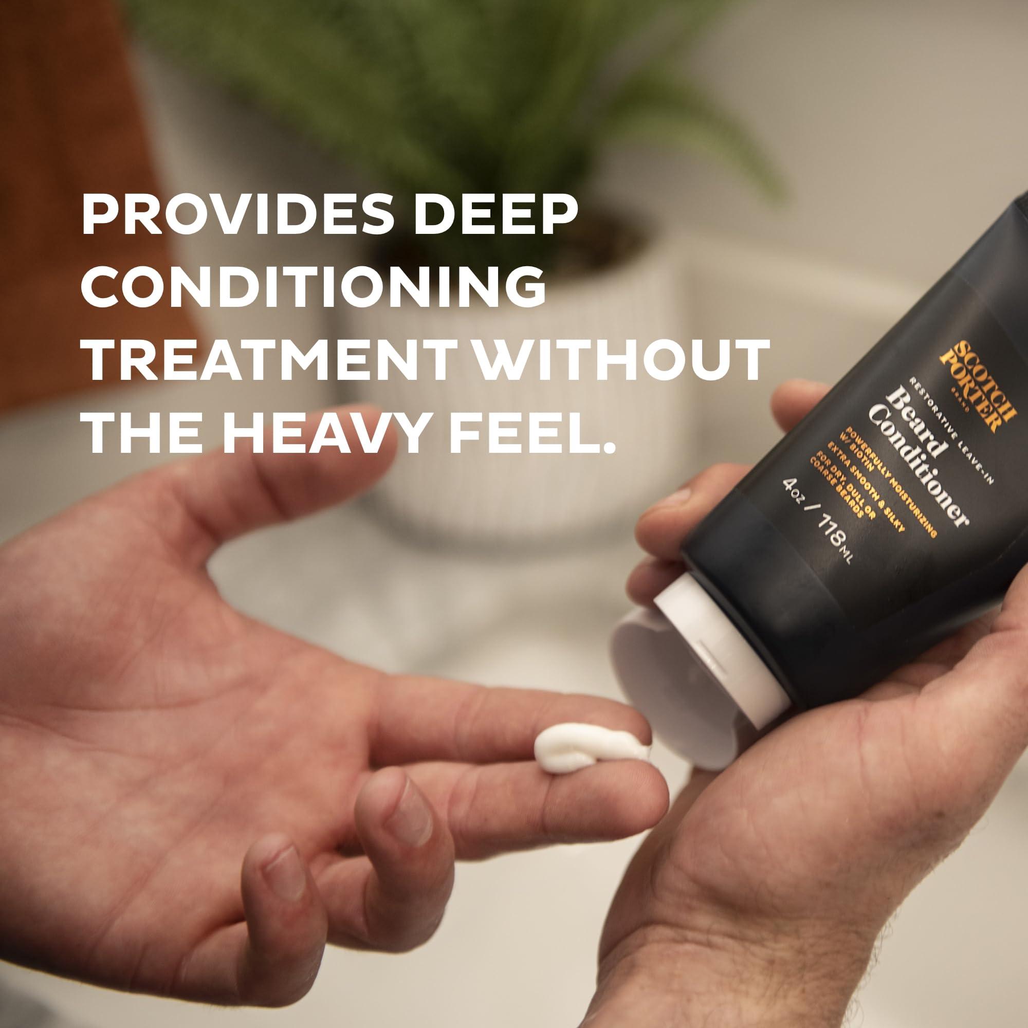 Scotch Porter Scotch Porter Leave-in Beard Conditioner and Smoothing Beard Serum for Men | Formulated with Non-Toxic Ingredients, Free of Parabens, Sulfates & Silicones | Vegan |Leave-in 4oz, Serum 1.7oz