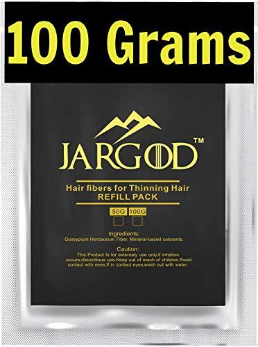 JARGOD 100 Gram Hair Building Fibers - Refill Your Existing Fiber Bottle - Hair Filler Fibers - Hair Loss Concealer For Thinning Hair by JARGOD (Dark Brown)