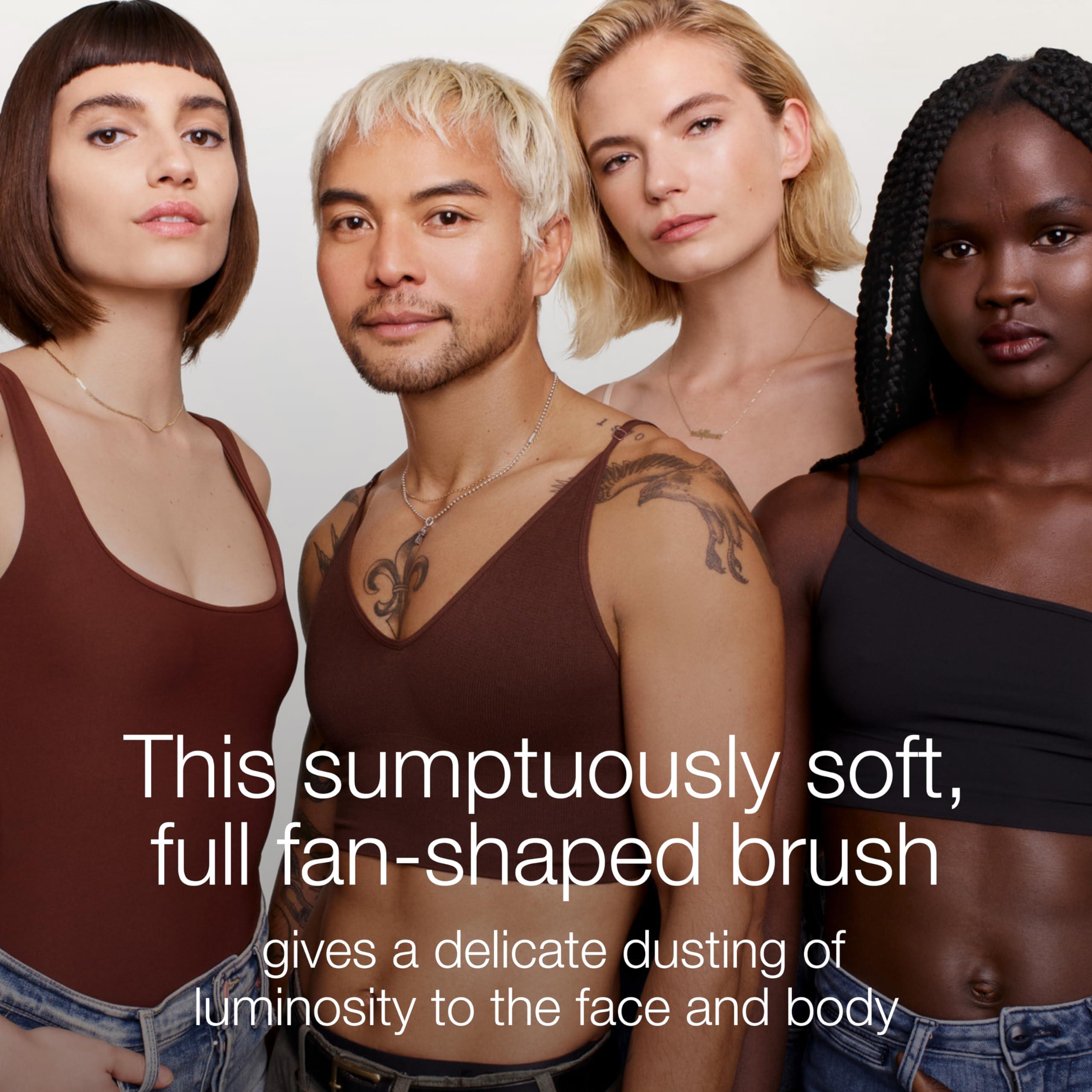 RMS Beauty RMS Beauty Skin2Skin Classic Fan Brush - Powder Highlighter Brush, Blush Brush, & Bronzer Brush, Powder Makeup Brush Beauty Tools & Accessories