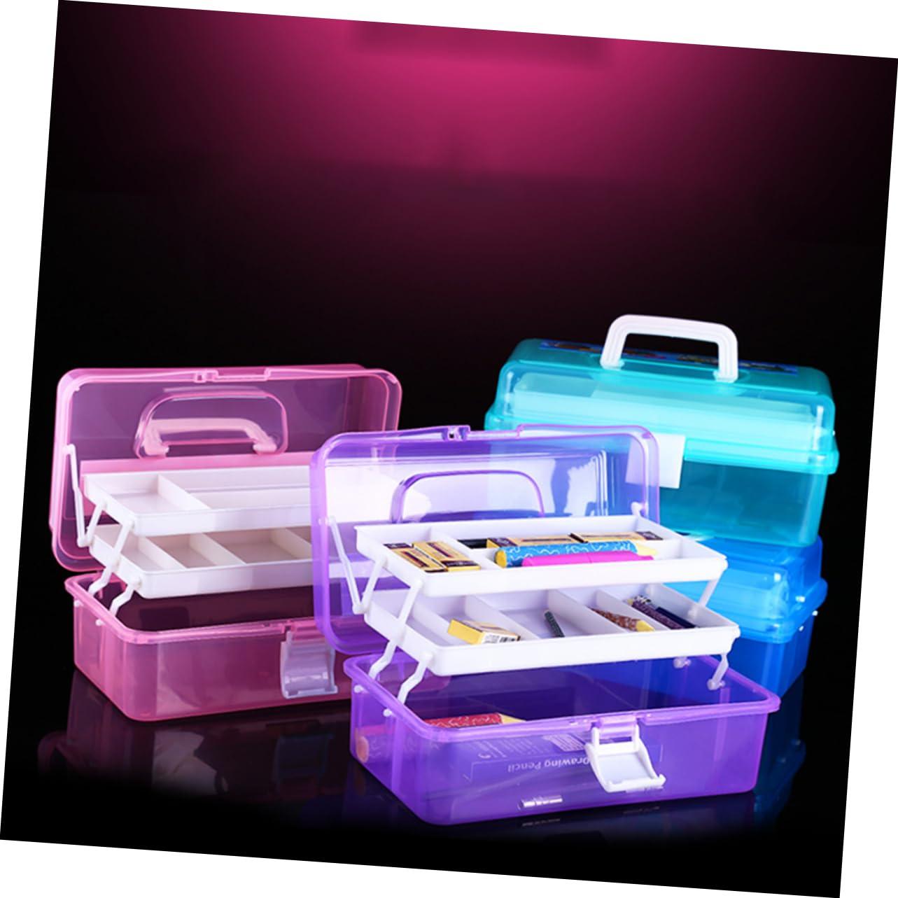 STOBOK STOBOK Cosmetic Organizer Box Plastic Tool Box Storage Dividers Acrylic Makeup Storage Case