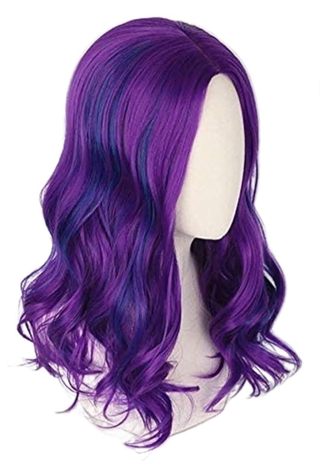 SHANFEIYU SHANFEIYU Anime women Purple and Blue Wig Halloween Fancy Dress Costume Wigs