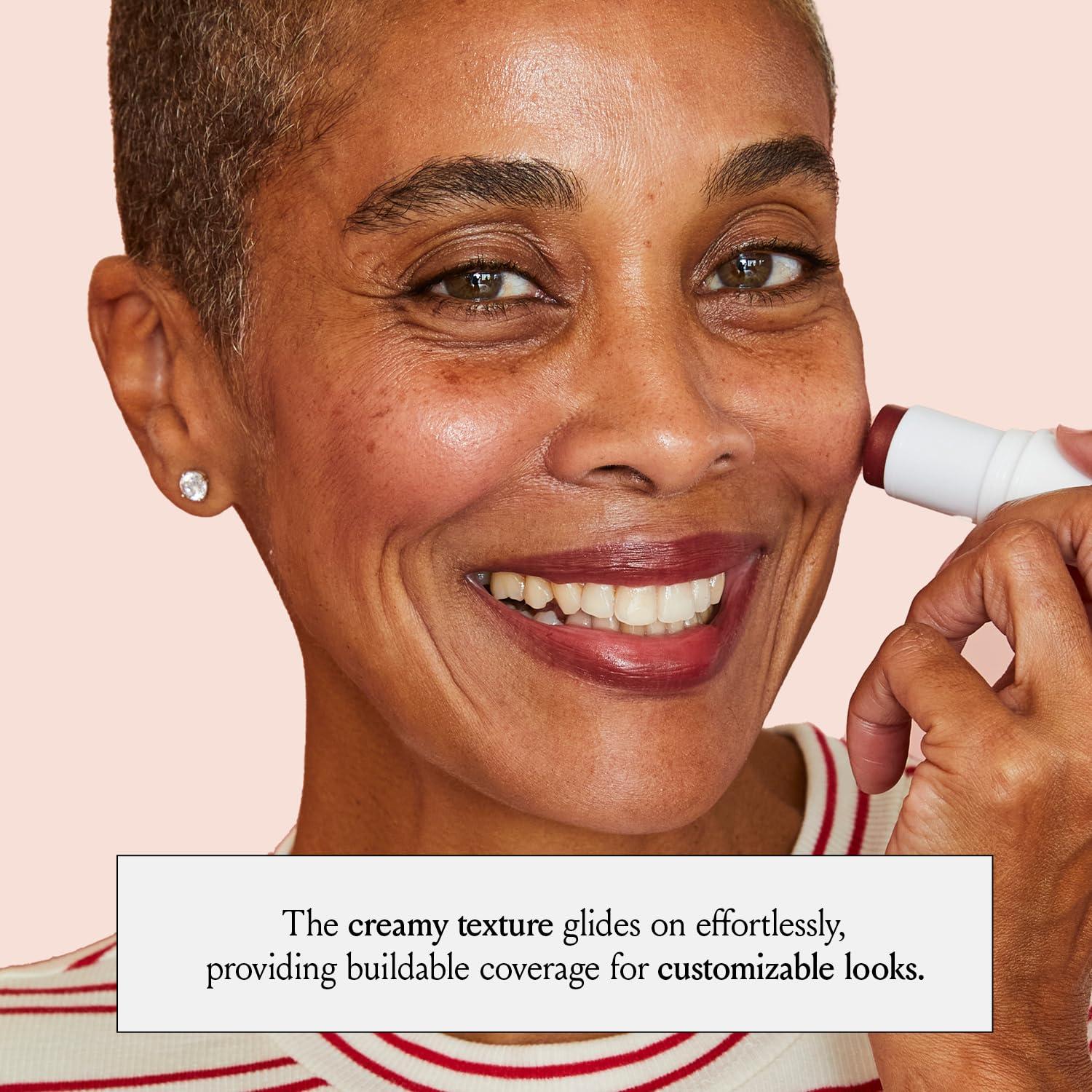 BOOM! by Cindy Joseph BOOM Beauty Boom Stick Berry: 3-in-1 Cream Blush Stick for Eyes, Lips & Cheek, Long-Wearing Blendable & Building Color Vegan Lipstick Pen for All Skin