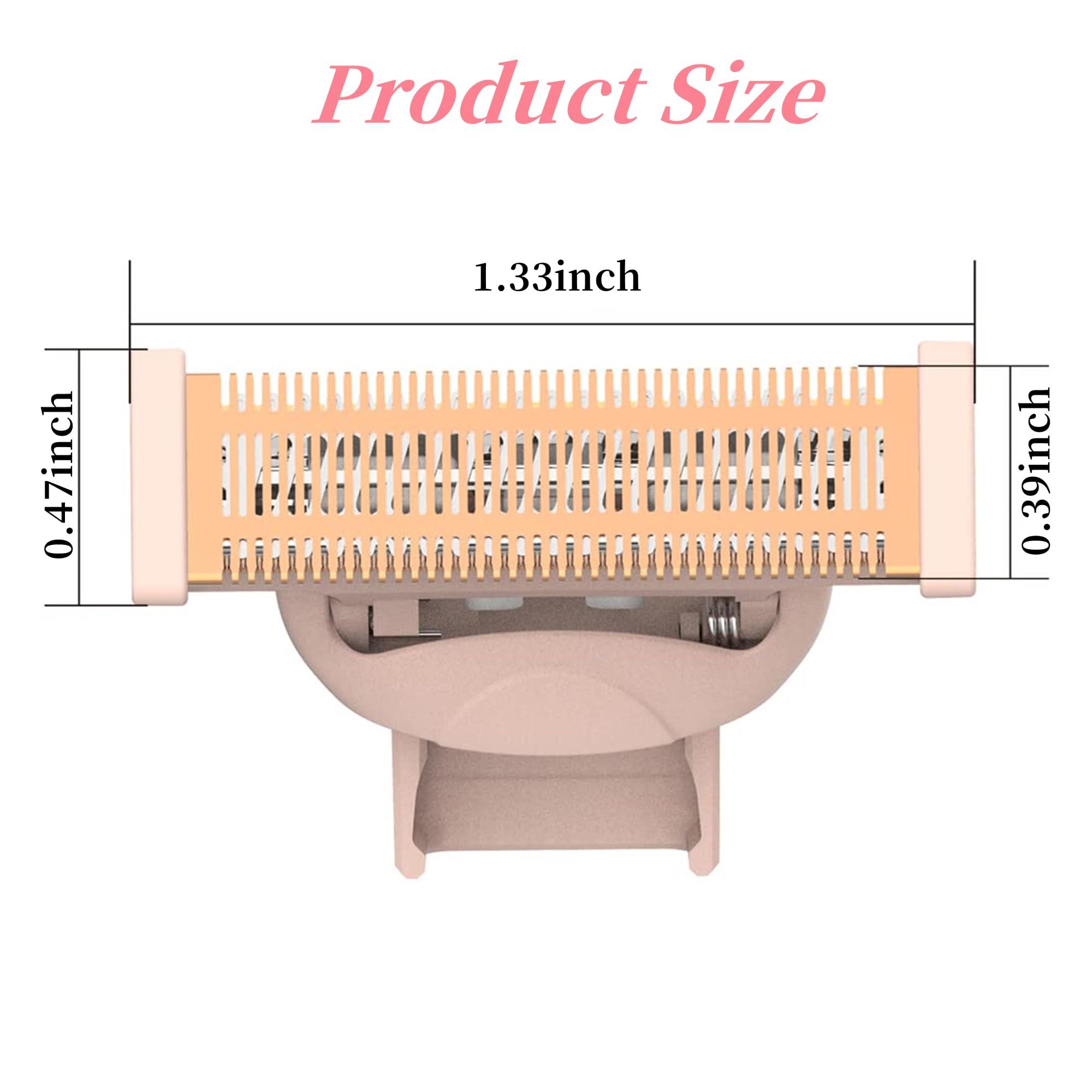 BECHY Razor Replacement Heads Compatible with Flawless Nu Razor,Body Replacement Heads for Finishing Touch Flawless Razor for Women,Hair Remover Replacement Head with Covers,Rose Gold Pack of 2.