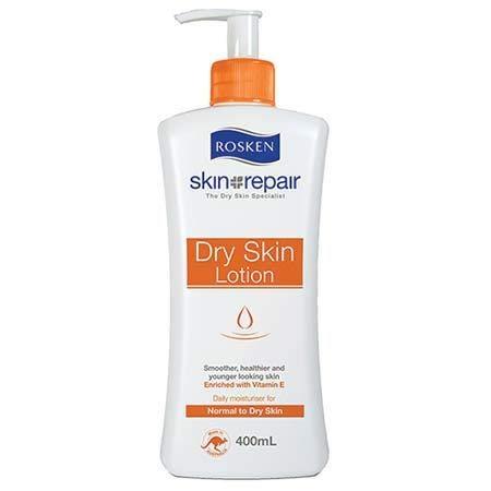 rosken #MC ROSKEN SKIN REPAIR DRY SKIN LOTION 400ML -Soothes and protects moderate dry and sensitive skin