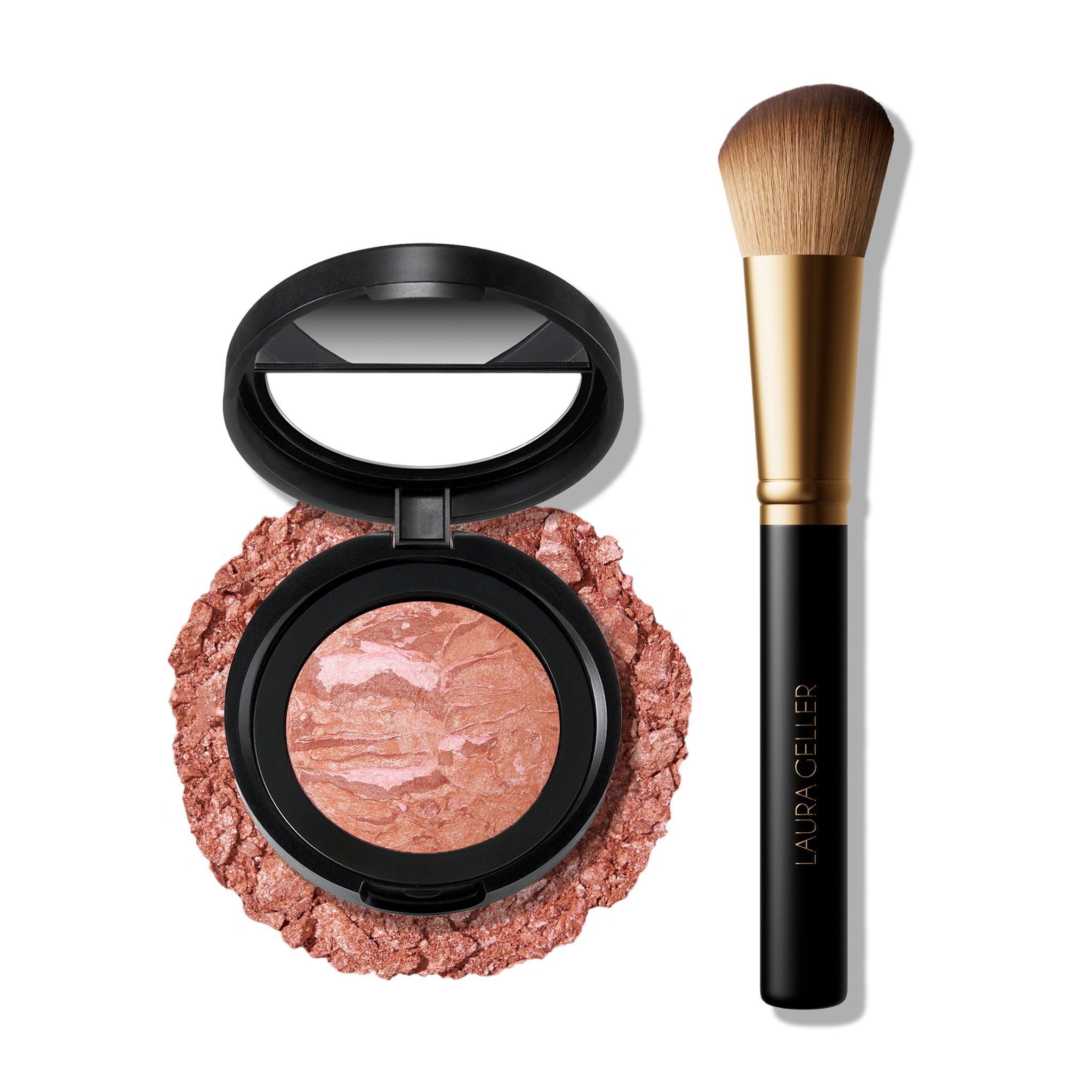 LAURA GELLER NEW YORK LAURA GELLER NEW YORK Baked Blush-n-Brighten Marbleized Blush - Pink Grapefruit & Angled Brush 2pc Set