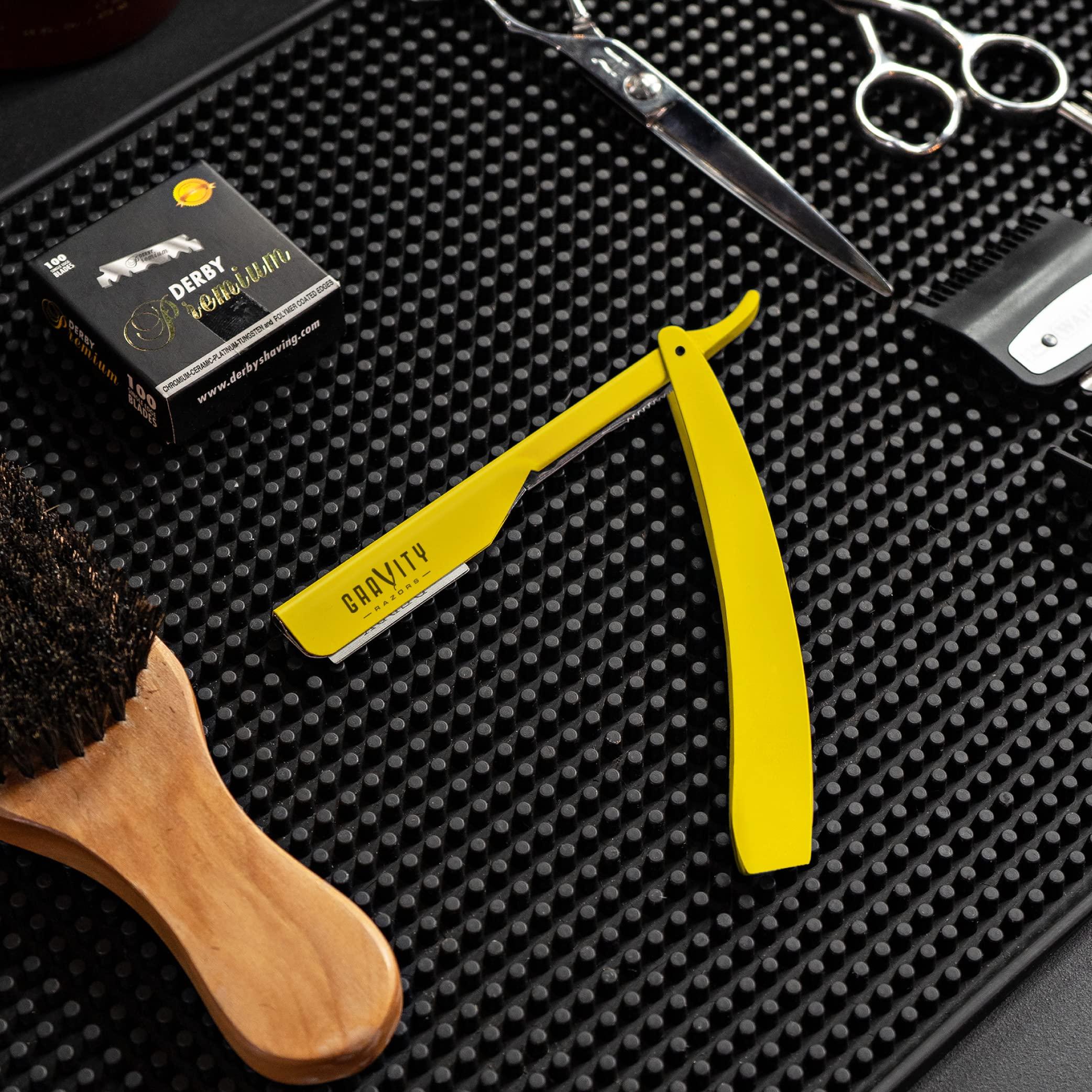 GRAVITY RAZORS Professional Straight Razor - Ultra Exposed Straight Razor Kit with 10 Gravity Premium Blades, 2mm Exposed ("The OG")