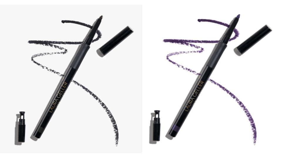 LAURA GELLER NEW YORK LAURA GELLER NEW YORK INKcredible Precise Gel Waterproof Smudge-proof Eyeliner Pencil with Built in Sharpener, Deep Purple + Blackbird (2 PC)