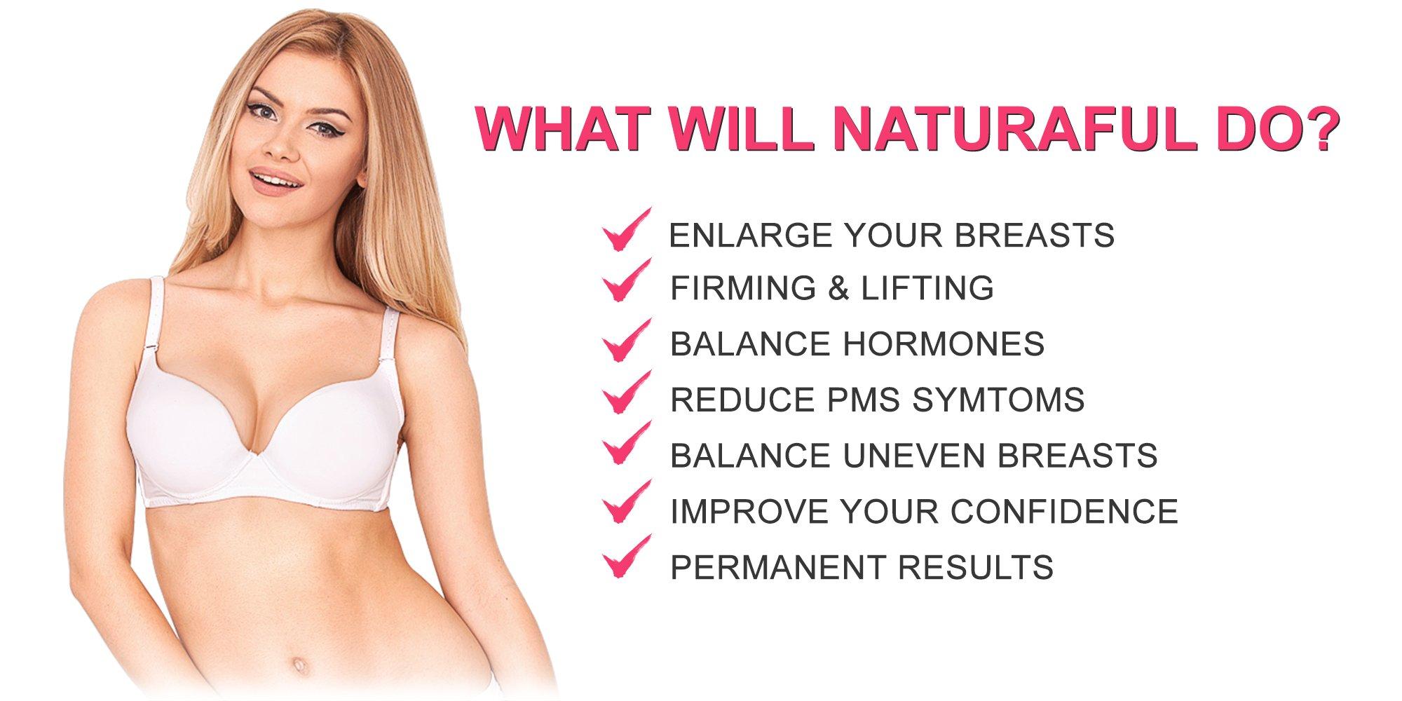 Naturaful NATURAFUL - (3 JAR) ADVANCED Breast Enhancement Cream - Natural Breast Enlargement, Firming and Lifting Cream | Trusted by Over 100,000 Users & Includes Handbook | $232 Value Bundle