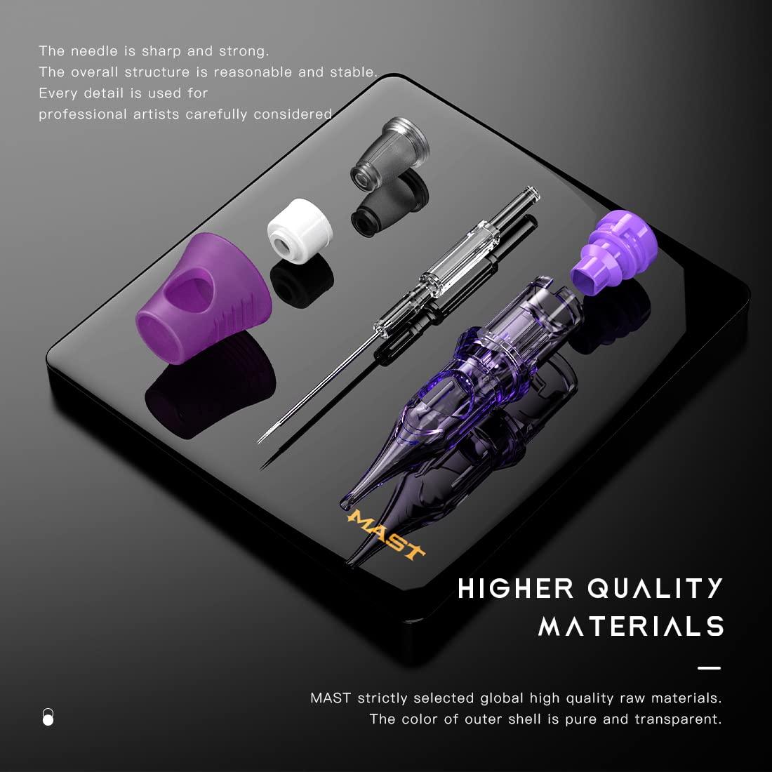 MAST TATTOO Mast Tattoo Cyber Cartridges Needles Disposable 20 Tattoo Needles Round Liner Super Bugpin 1014RL