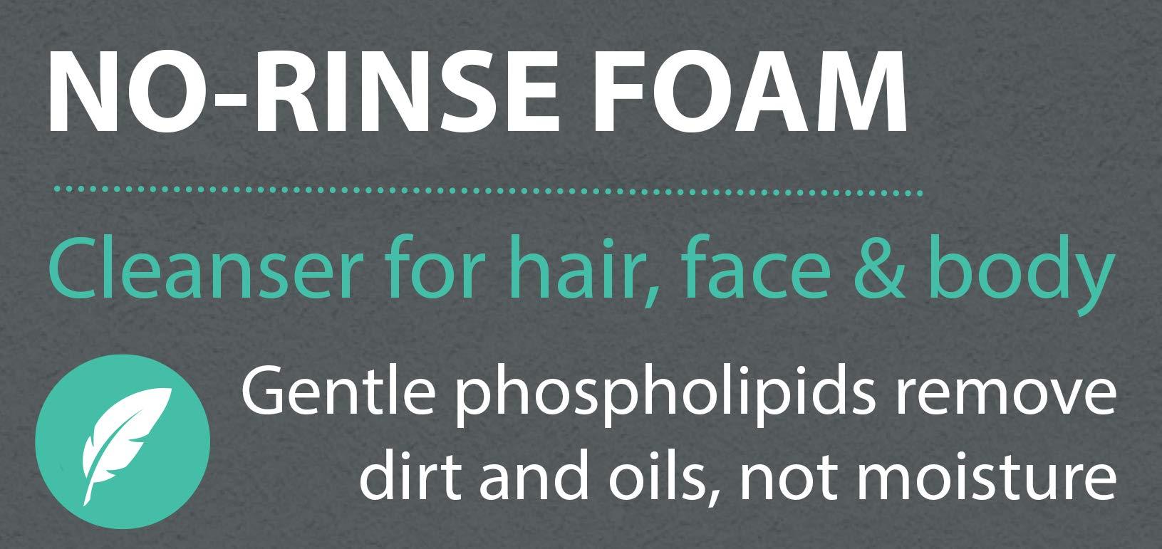 Medline Remedy Medline Remedy Phytoplex Hydrating Cleansing Foam, No-Rinse Body Wash and Shampoo, Paraben and Sulfate-Free, 8 fl oz (Pack of 2)