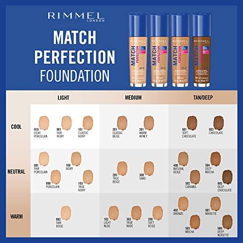 Rimmel London Rimmel London Match Perfection Foundation Spf20 103 True Ivory 30ml