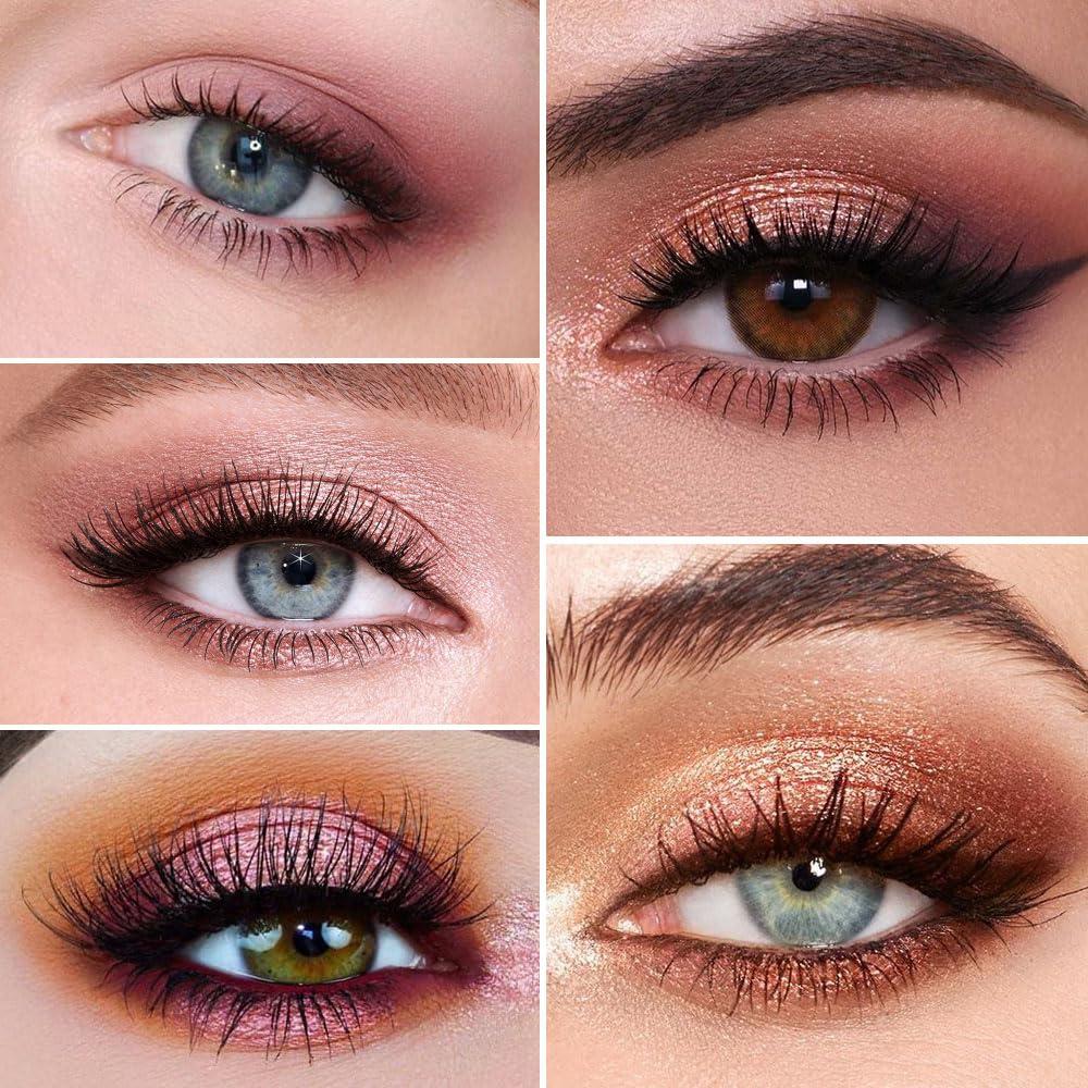 CAKAILA CAKAILA 9 Colors Eyeshadow Palette Makeup,Rose Gold Brown Bronze Ultra-pigmented Shimmer Matte Smoky Eye Shadow Palette,Naturing-Looking Long Lasting Waterproof Blendable