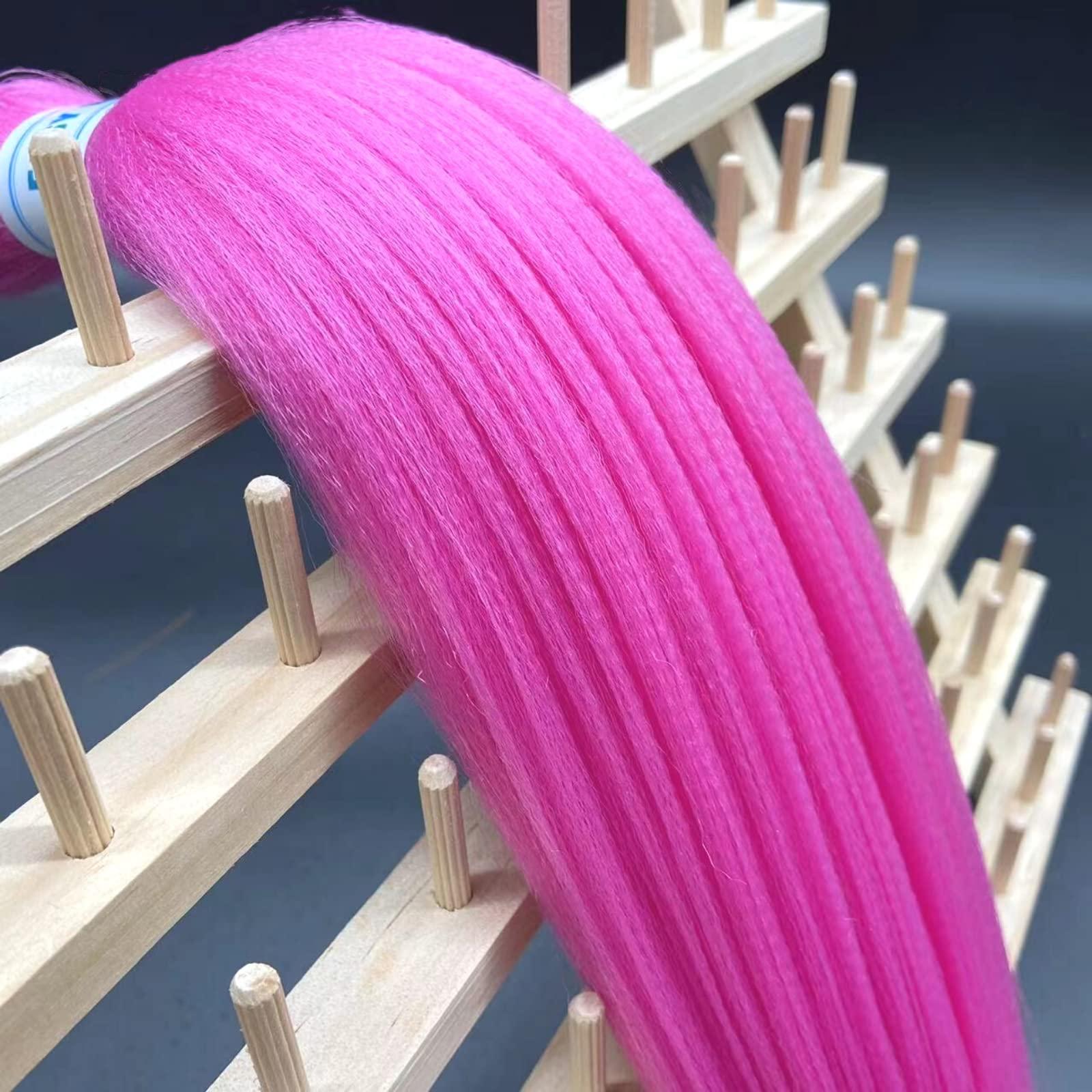 Leticia Pink Braiding Hair Pre Stretched Pink Braid in Hair Extensions Pink Hair Braids for Girls