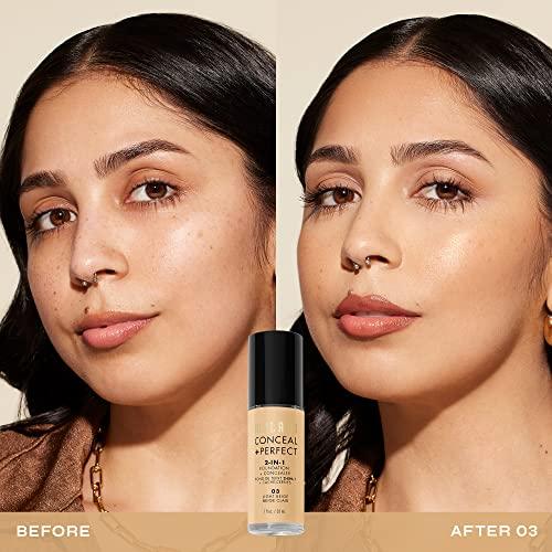 Milani Milani Conceal + Perfect Liquid Foundation - Light Beige, 1 Fl. Oz. Cruelty-Free, Water-Resistant, Oil-Free, Medium-To-Full Coverage, Satin Matte Finish