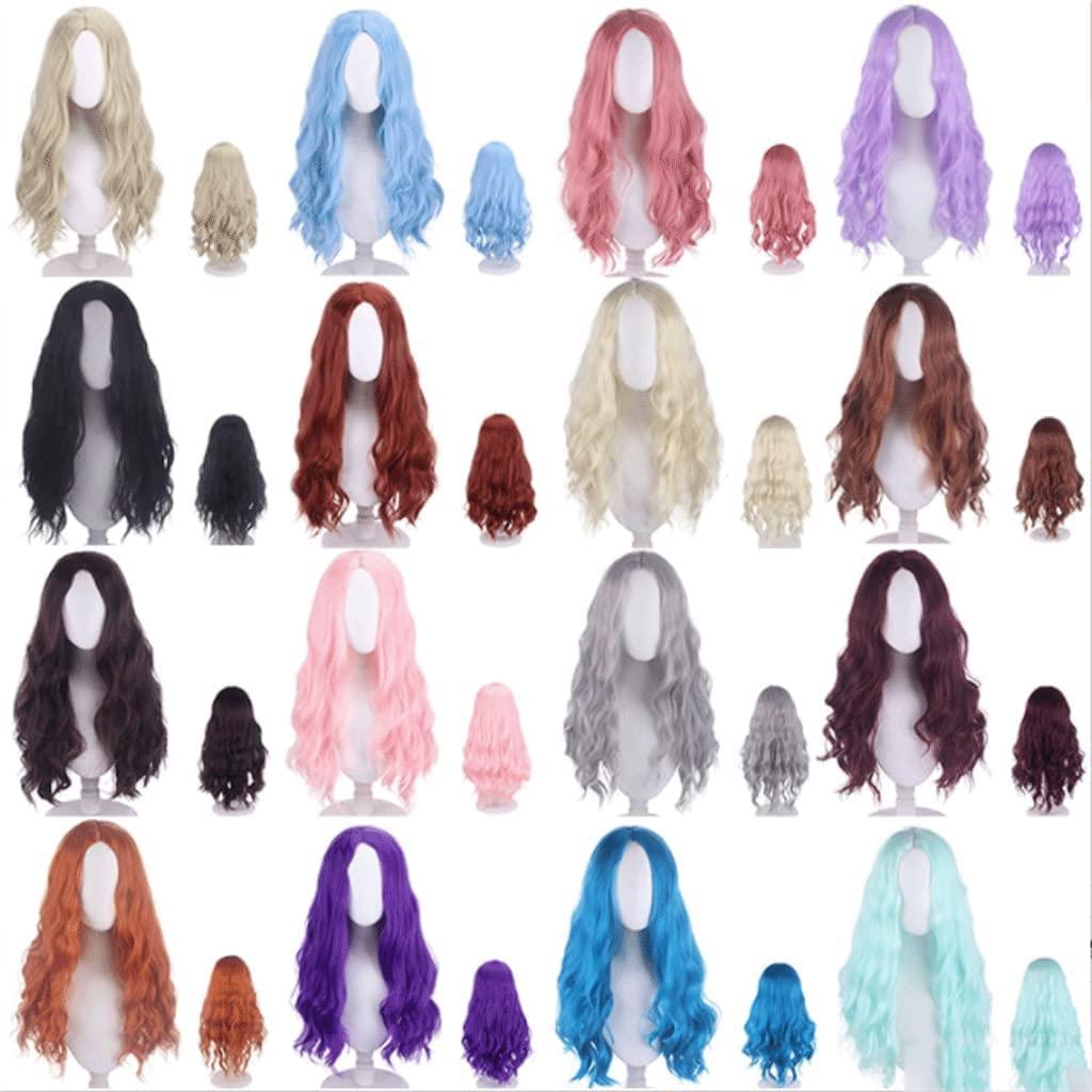 ZAEGO ZAEGO Cosplay Hair Wig Golden Front Lace Wig, Looks Natural, Slightly Curly Hair, Durable Material For Daily Use Closure Wigs Hair