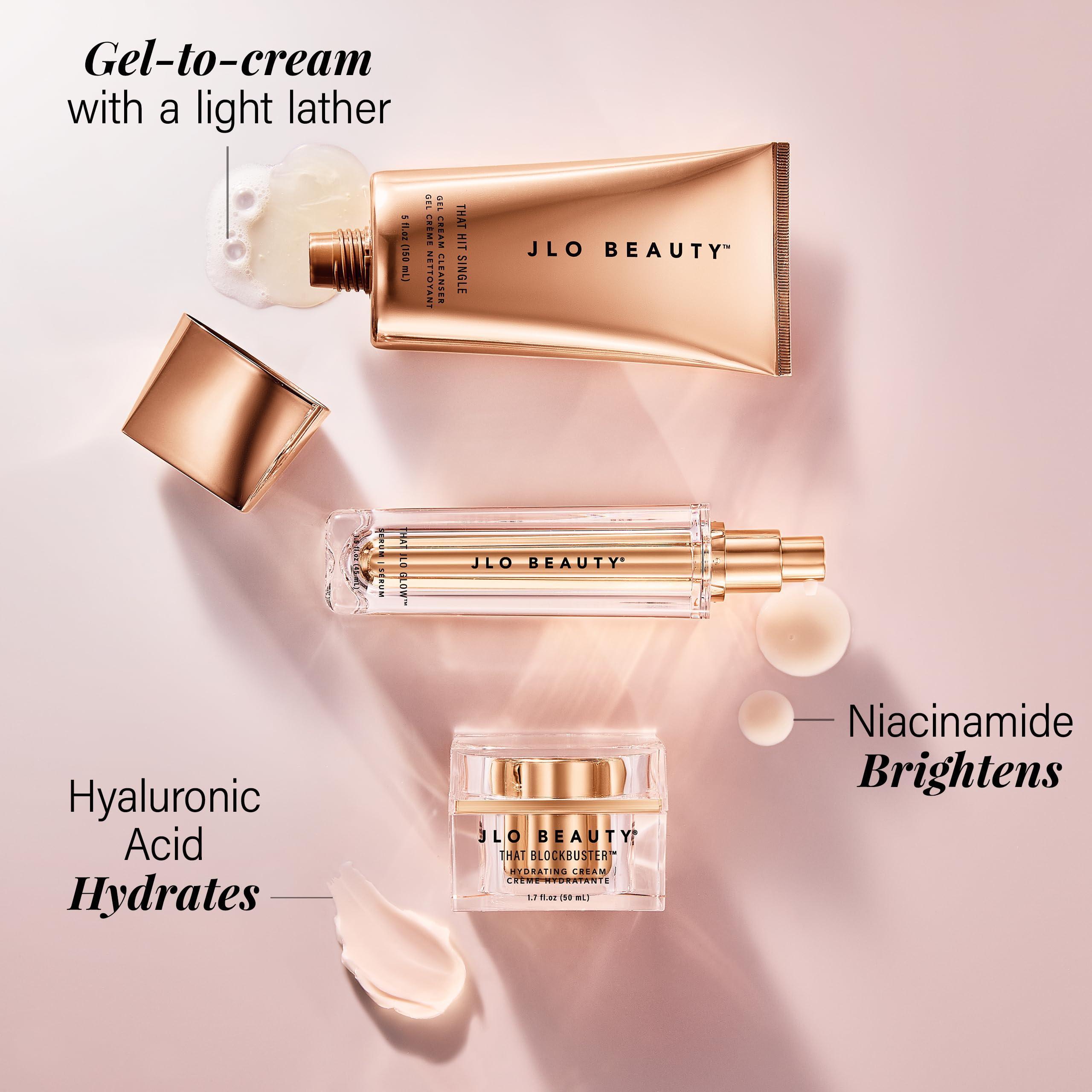 JLO BEAUTY JLO BEAUTY That JLo Starter Kit | Includes Serum, Cleanser, and Cream, Gently Tightens, Clears, and Hydrates for Smooth, Radiant Skin