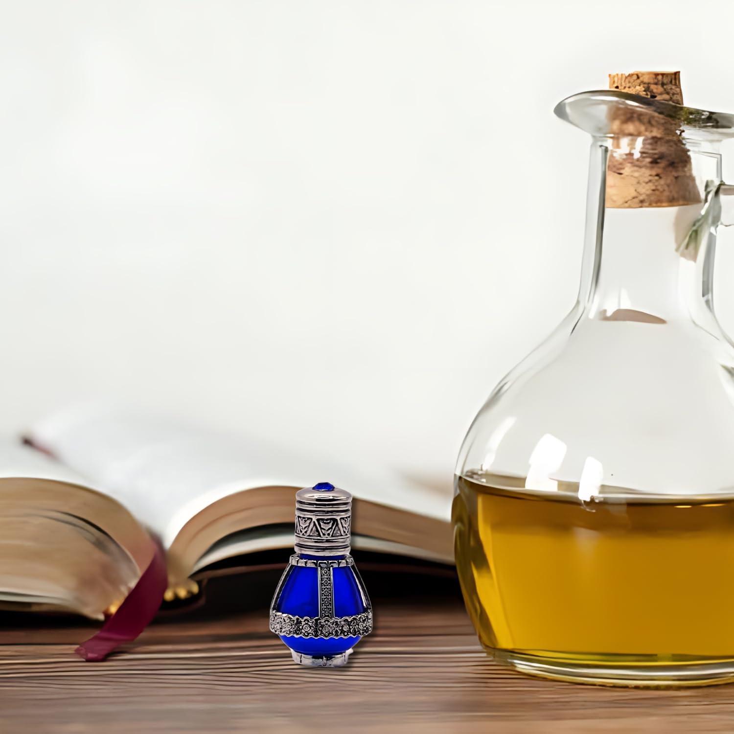 3 ARCHES USA 3 Arches USA Spikenard Anointing Prayer Oil in Reusable Blue Cobalt Glass Vial 0.24fl.oz/7ml