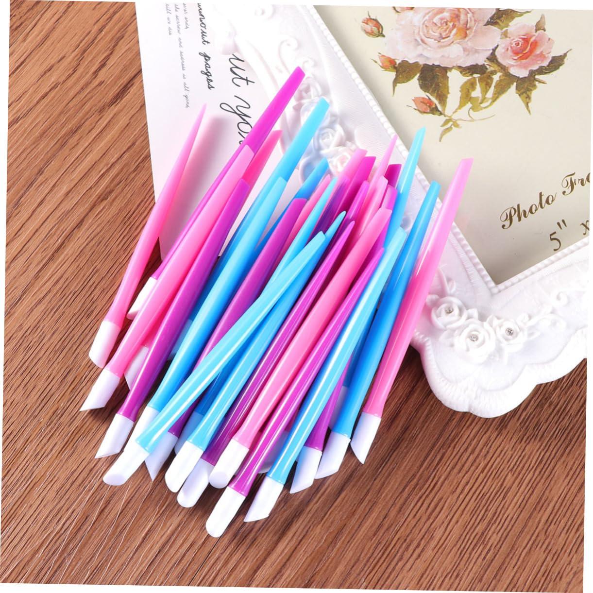 minkissy minkissy Sets Nail Art Tools Set Cuticle Pusher Cleaning Stick Pushers Nail Polishers Manicure Essentials Pcs