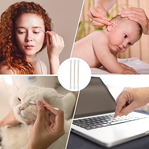 eyxformula 600 Pcs Long Cotton Swabs + 300 Pcs Bamboo Cotton Swabs