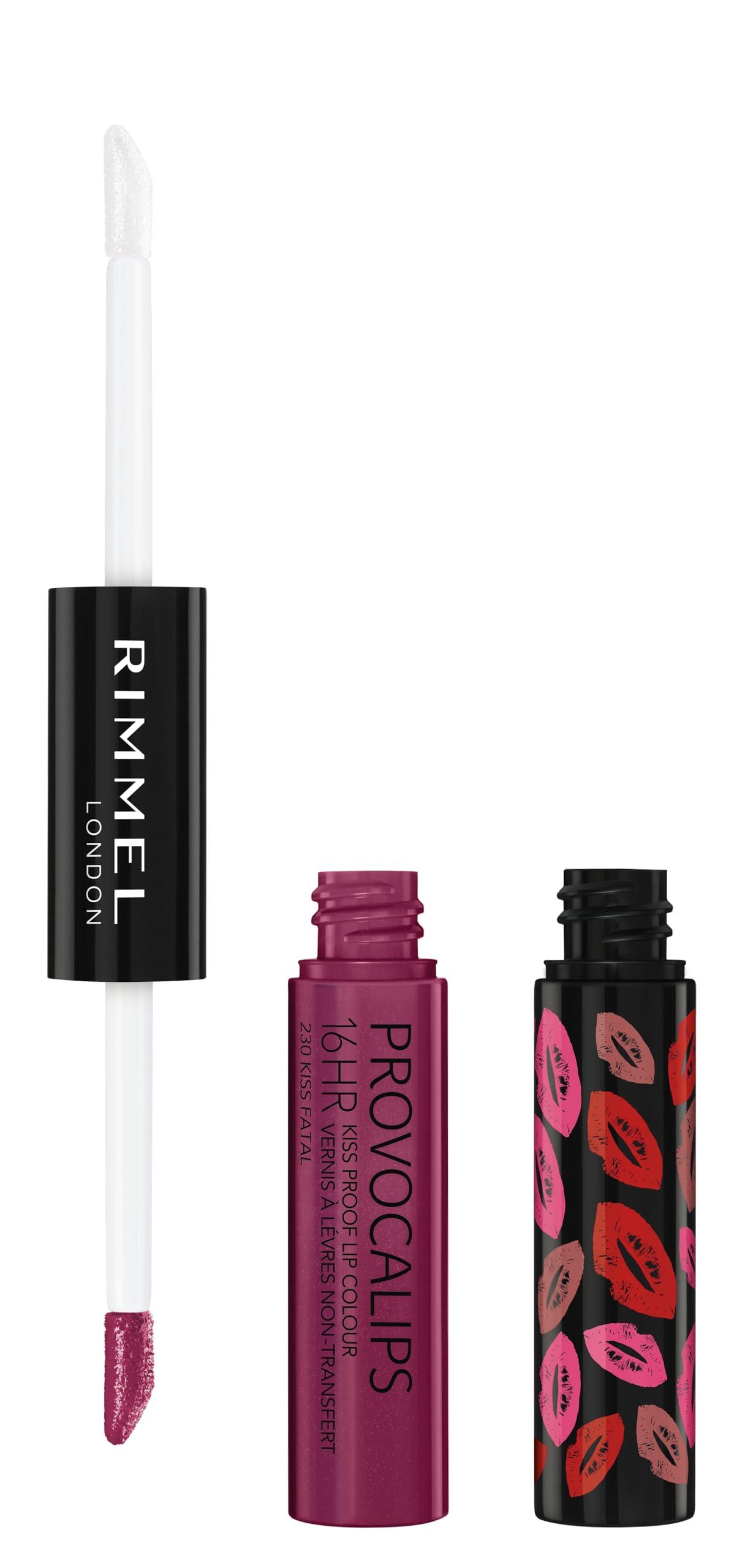 Rimmel Rimmel London Provocalips 16hr Kiss-Proof Lip Color Bundle - 230 Kiss Fatal & 430 Wish Upon A Berry, 14 fl.oz. Each