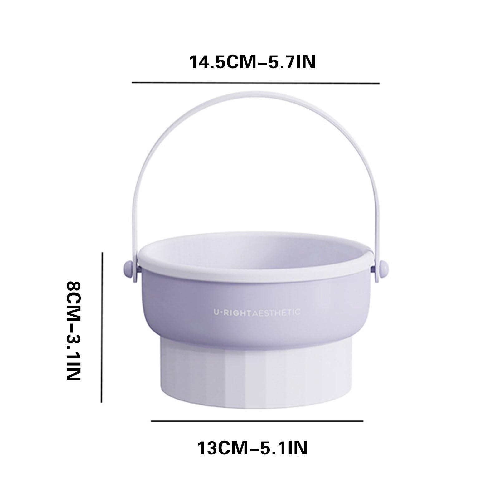 Generic Makeup Brush Cleaner Mat Bowl,3 In 1 Silicone Makeup Brush Cleaning Pad Cosmetic Brushes Portable Cleaning Tool,Detachable Multi-Function,For Brushes,Powder Puffs,Sponges Storage And Air Dry (Purple)