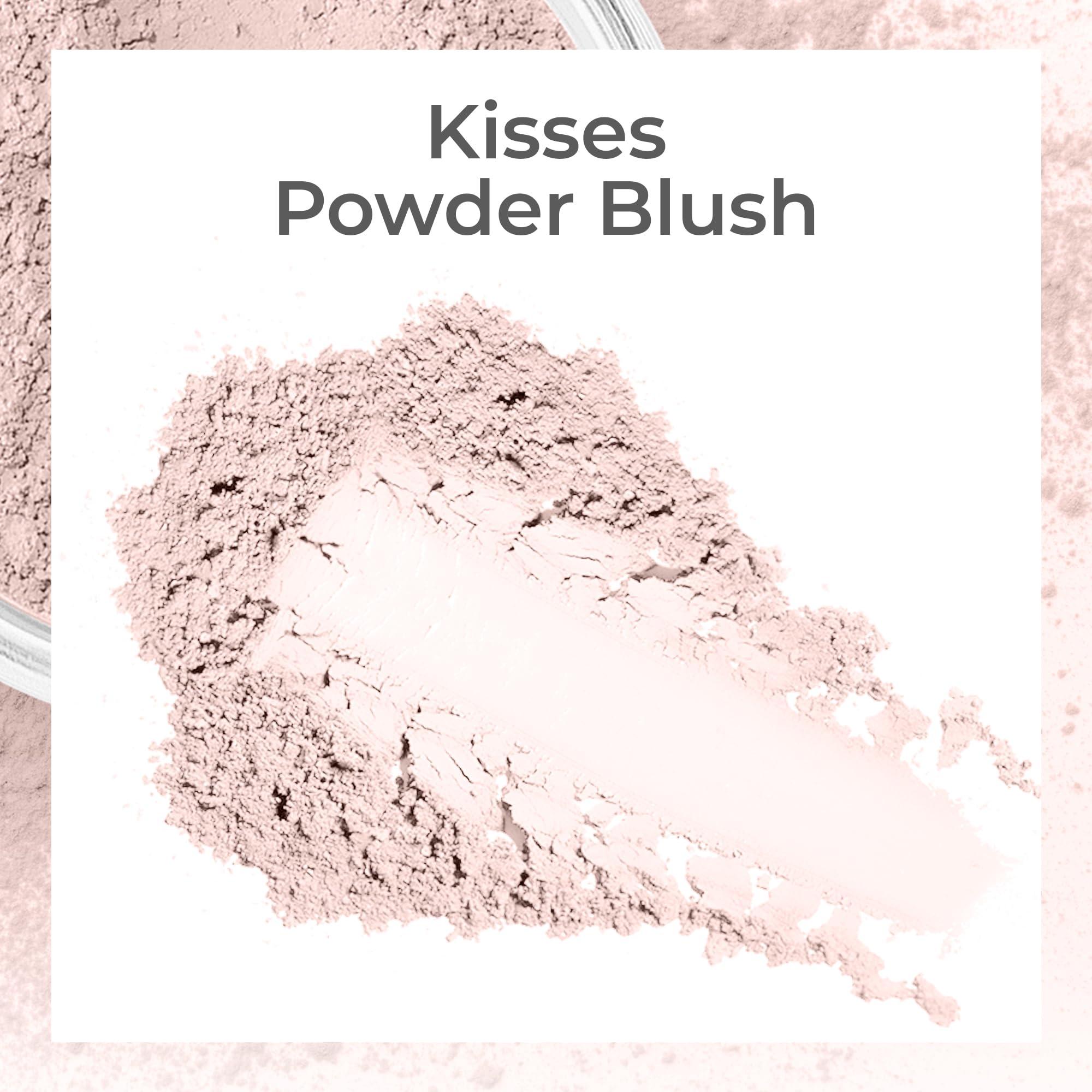 Sweet Face Minerals (5gm Starter Jar) Kisses Blush by SweetFace Minerals, Light Pink Blush for Cheeks, Blush Highlighter for Pink Glow, Waterproof Blush, Make up Blush for Girls, Blusher for Cheeks, Cool Tone Blush