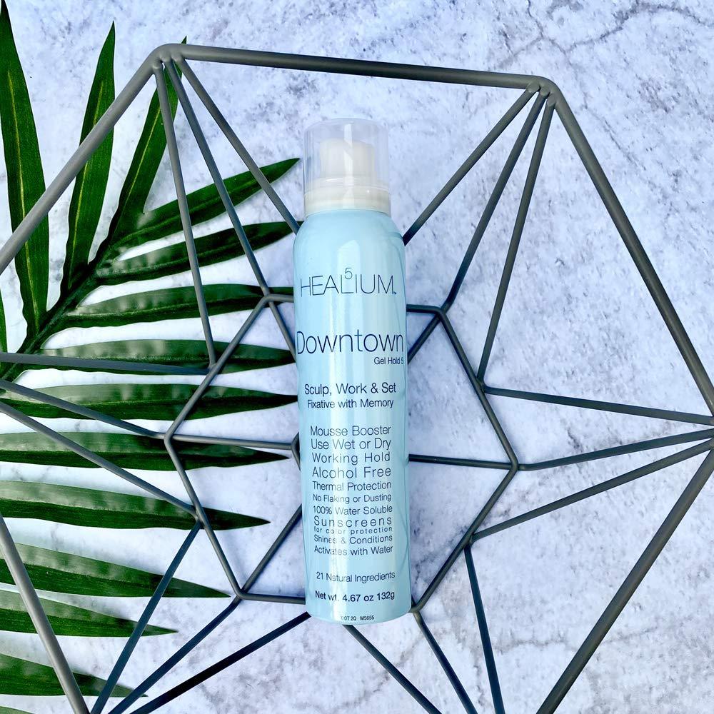 Healium Hair Downtown Gel by Healium Hair 4.67 oz - Color Lock Sunscreen Shield Humidity Control Silk Shine Enhancing Technology – Flexible Hold Product for Men, Women, Curly, Frizzy, Fine, Thin Textures