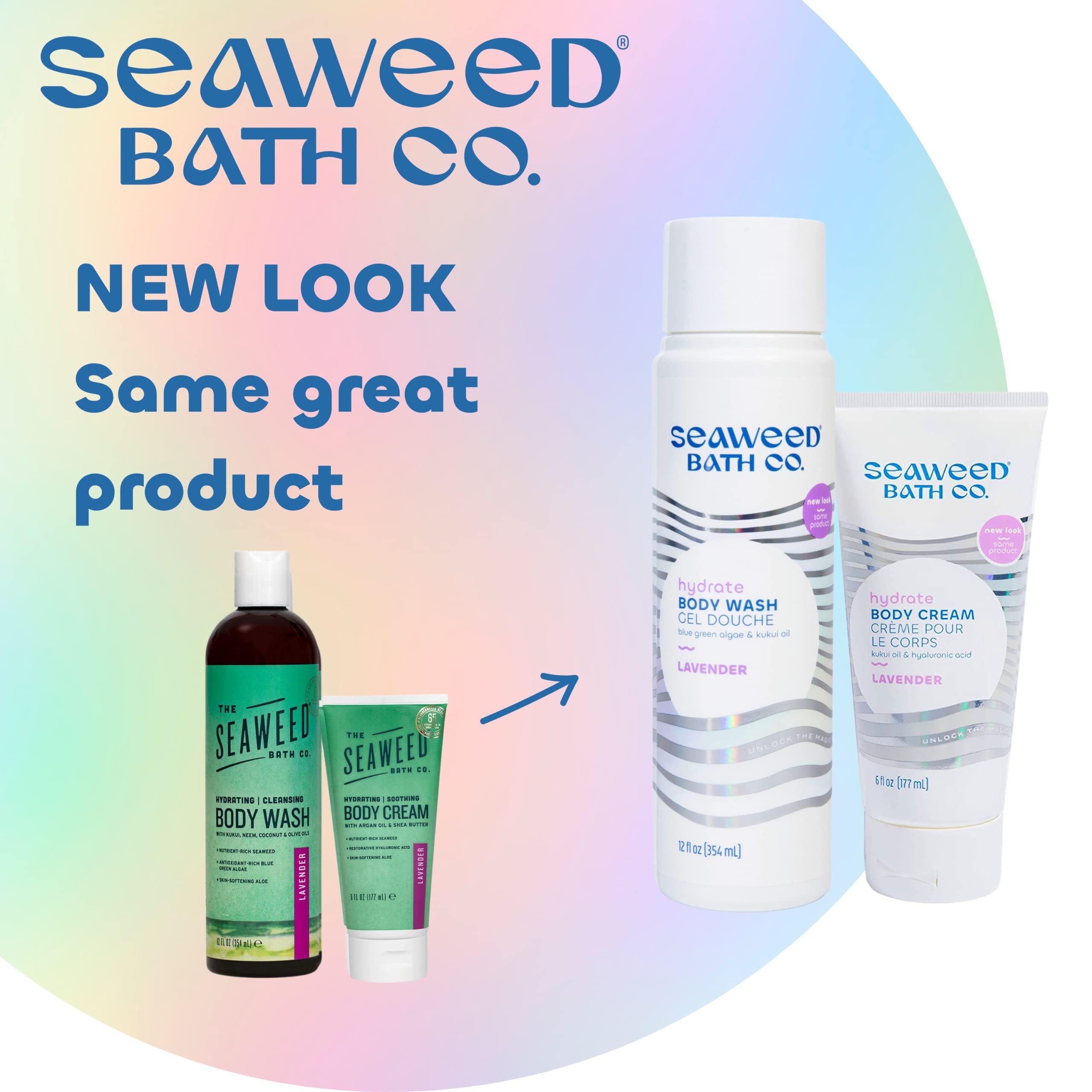 The Seaweed Bath Co. Seaweed Bath Co. Body Wash and Body Cream Duo, 12 Ounce, 6 Ounce, Lavender Scent, Sustainably Harvested Seaweed