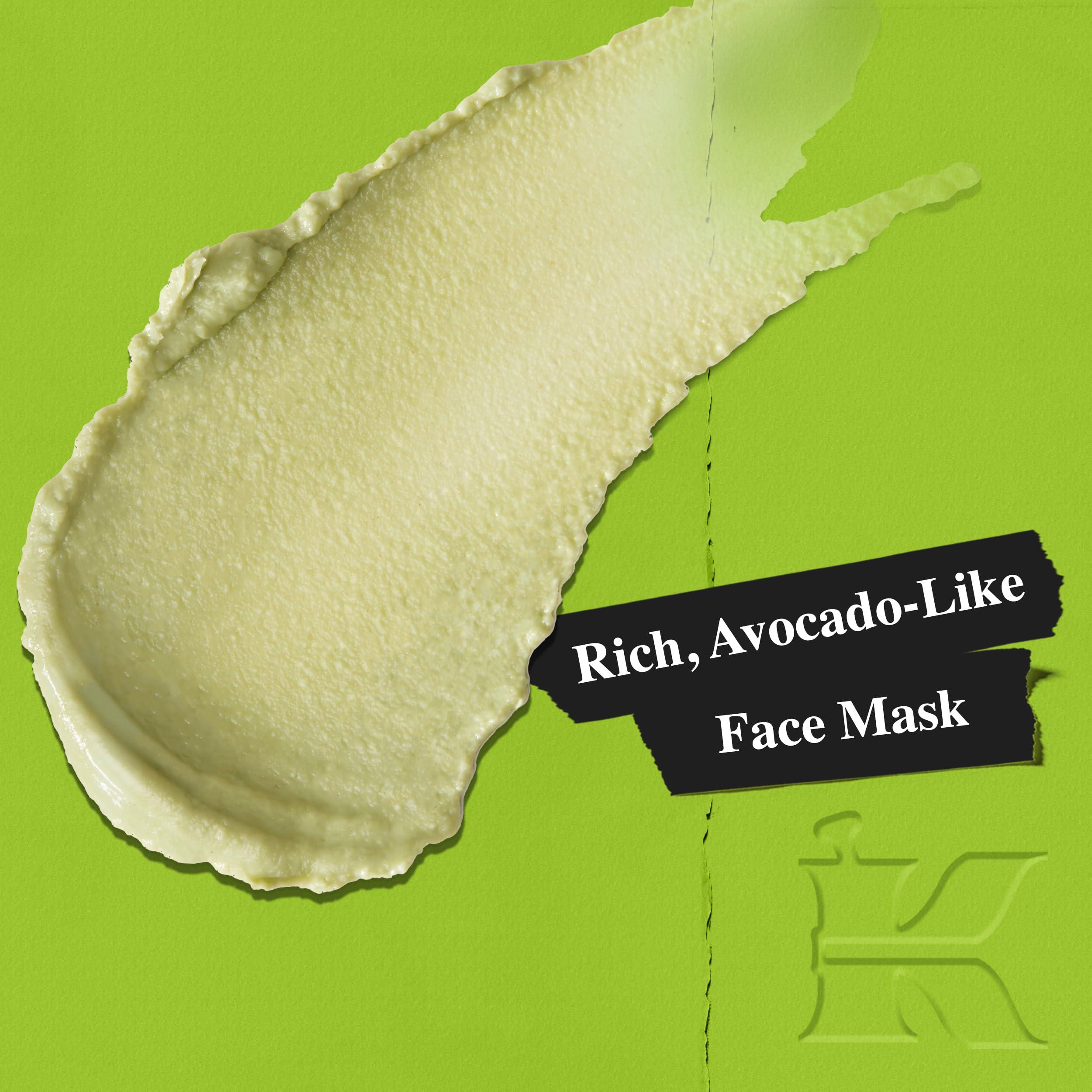 Kiehl's Kiehl's Avocado Nourishing Hydration Mask, Rich & Creamy Face Mask, Hydrates & Soothes Skin, with Evening Primrose Oil, Maintains Facial Elasticity, Helps Reduce Dryness, Paraben-free - 3.4 fl oz