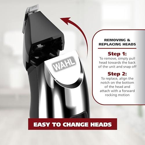Wahl Wahl Groomsman Pro All in One Beard Trimmer for Men, Mens Beard Trimmer Rechargeable Cordless Hair Trimmer, Includes 3 Attachment Heads for Beard, Nose, & Ear Hair Trimming - Model 5617