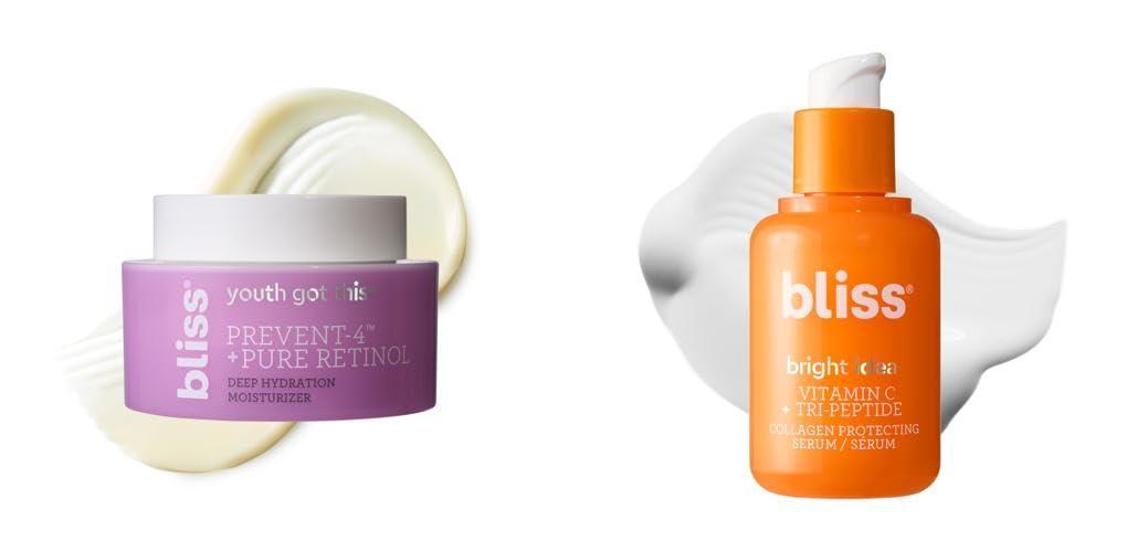 Bliss Bliss Youth Got This Moisturizer & Bright Idea Vitamin C Face Serum - Anti-Agin Skin Care - Brighten and Hydrate - Vegan, Cruelty-Free