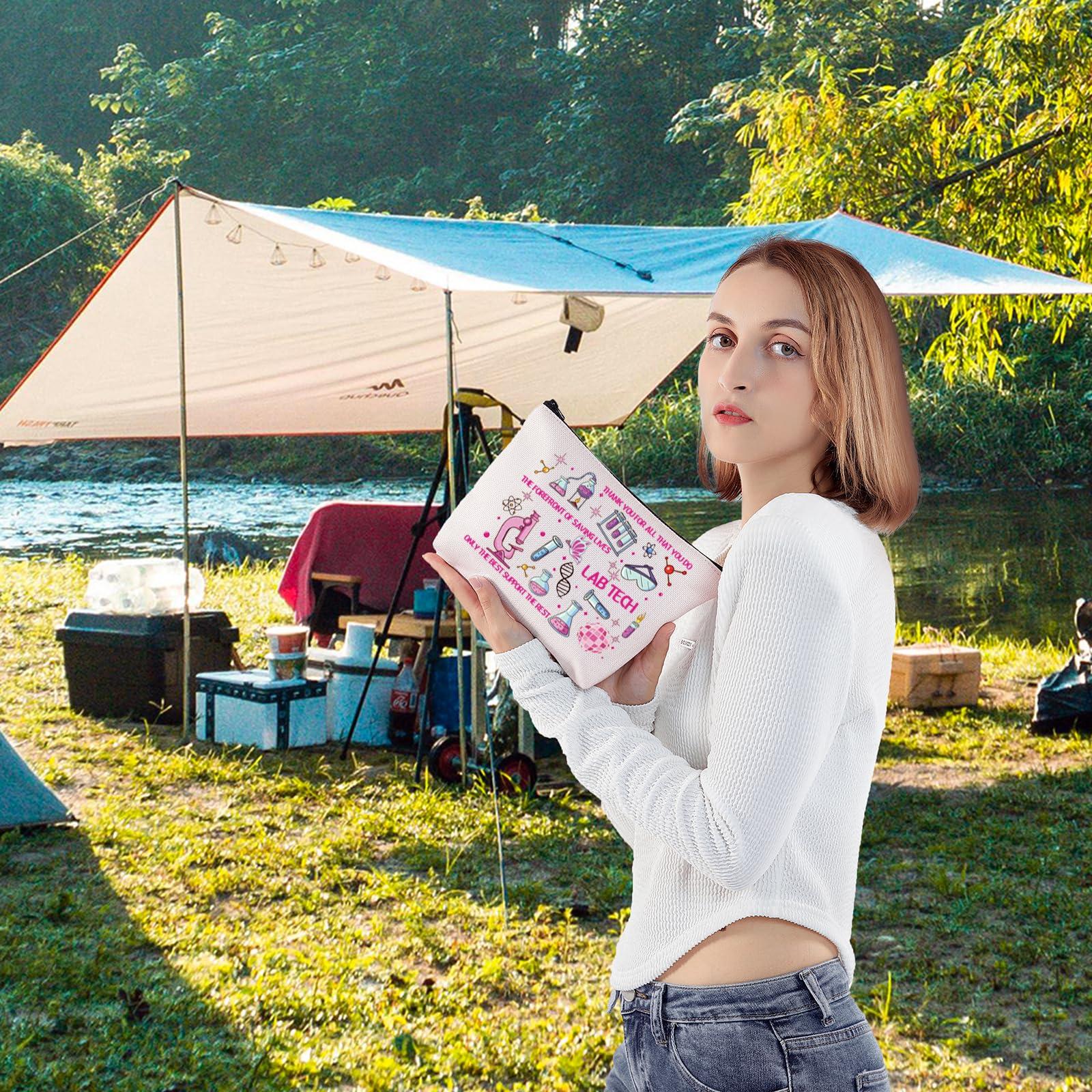 Zuo Bao Zuo Bao Lab Tech Makeup Bag Lab Technician Gift The Forefront Of Saving Lives Cosmetic Bag Lab Week 2024 Gift (Lab Tech)