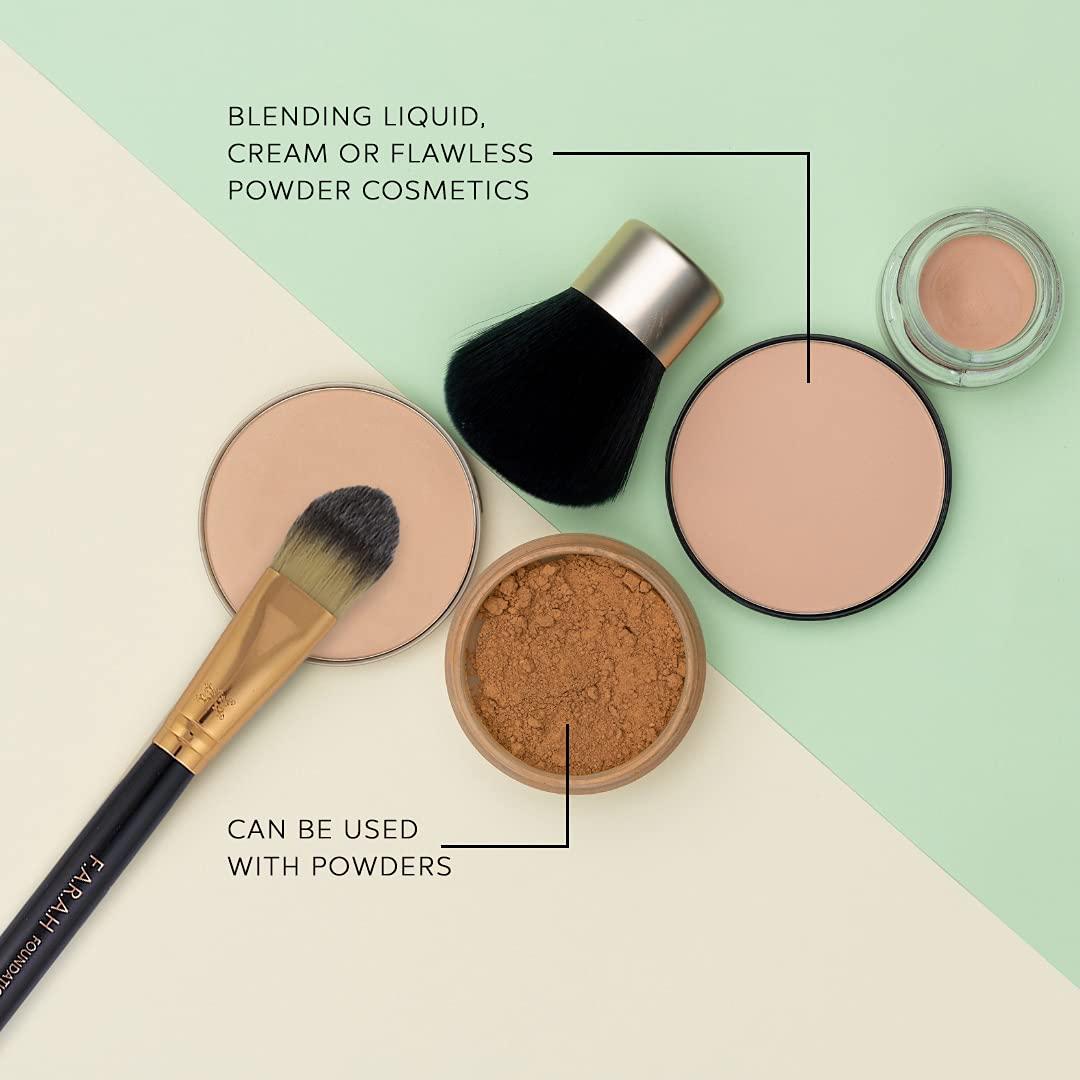 F.A.R.A.H F.A.R.A.H Brushes Foundation Makeup Brush 20F for Face - Perfect For Blending Liquid, Cream, or Flawless Powder Cosmetics - Buffing, Stippling, Concealer - Premium Quality