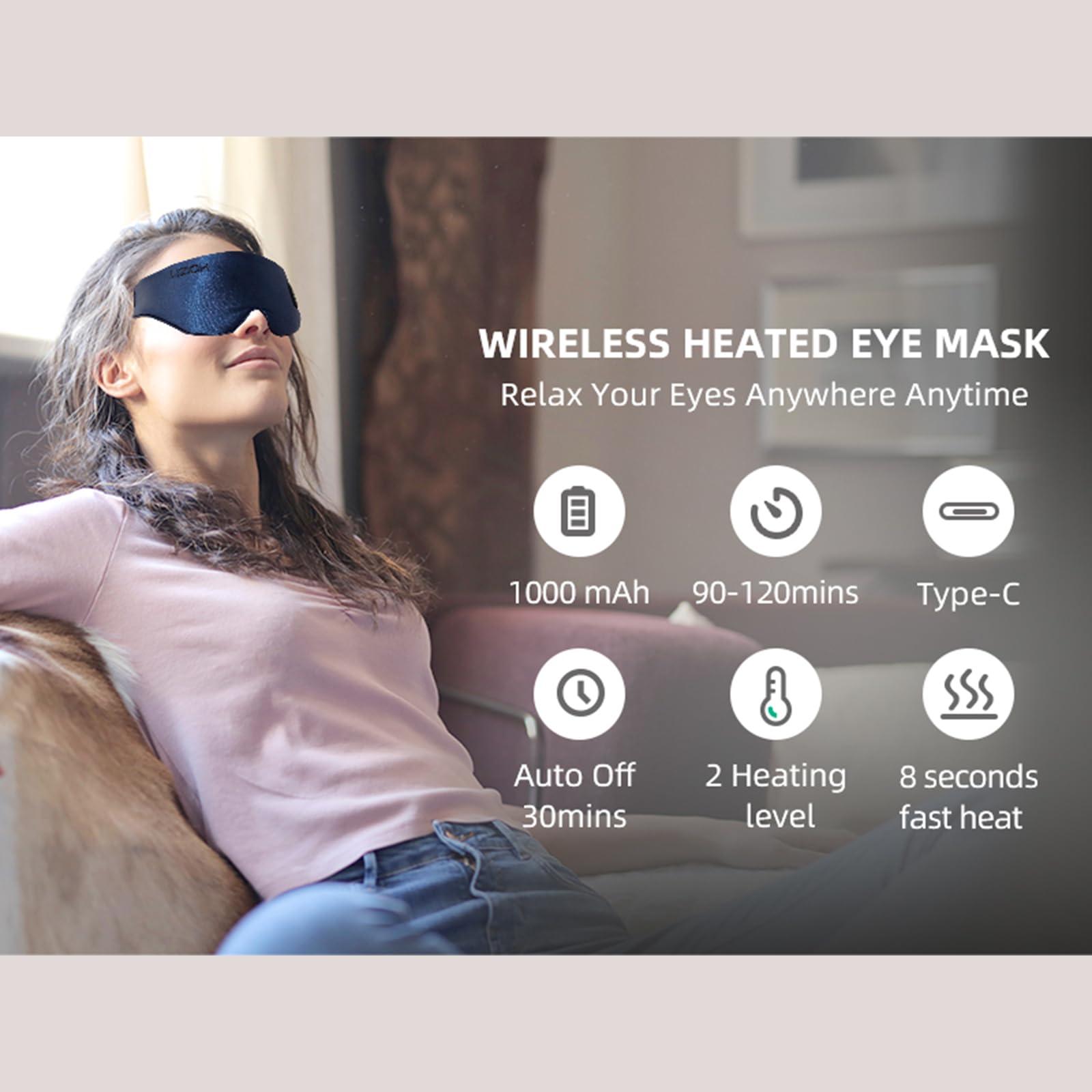 LIZICH Heated Eye mask and Eye Steamer with mosit Heat for Dry Eyes,Stye