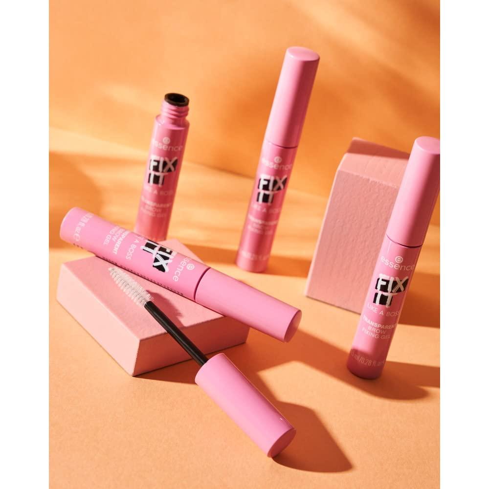essence cosmetics essence | Fix It Like A Boss Transparent Brow Fixing Gel | Long Lasting, Fast Drying Brow Sculpting Gel | Free From Oil, Parabens, & Microplastic Particles | Vegan & Cruelty Free
