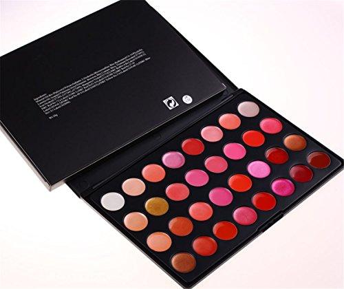 Pure Vie Pure Vie® Pro 32 Colors Square Lip Gloss Makeup Palette Contouring Kit - Ideal for Salon and Daily Use