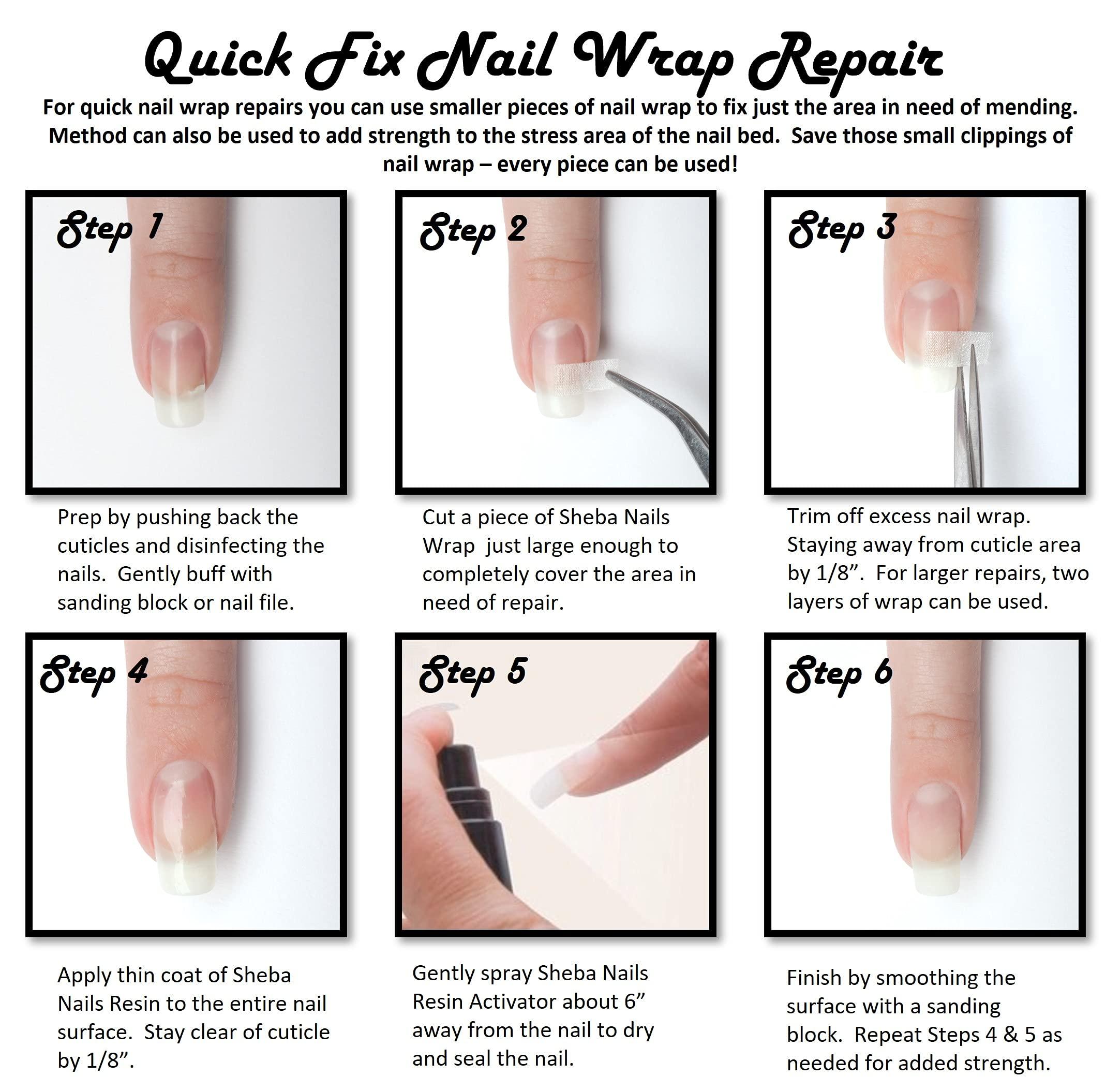 Sheba Nails SHEBA NAILS Precut Fiberglass Nail Wrap Starter Kit